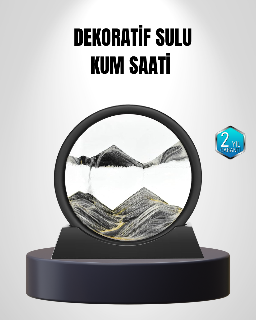 Zarif Cam Kum Saati – Ofis, Ev ve Raf Dekoru için Estetik Tasarım - Lisinya