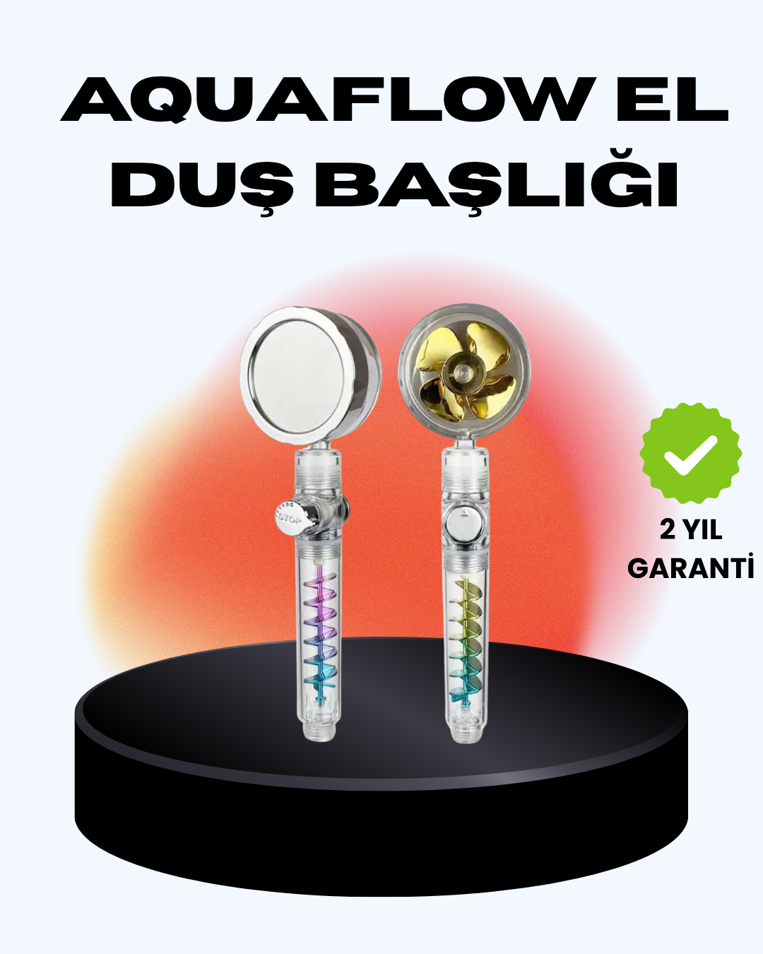 Döner Pervaneli El Duşu Başlığı – Su Tasarruflu, Basınç Artırıcı, Yağmur Etkili - Lisinya