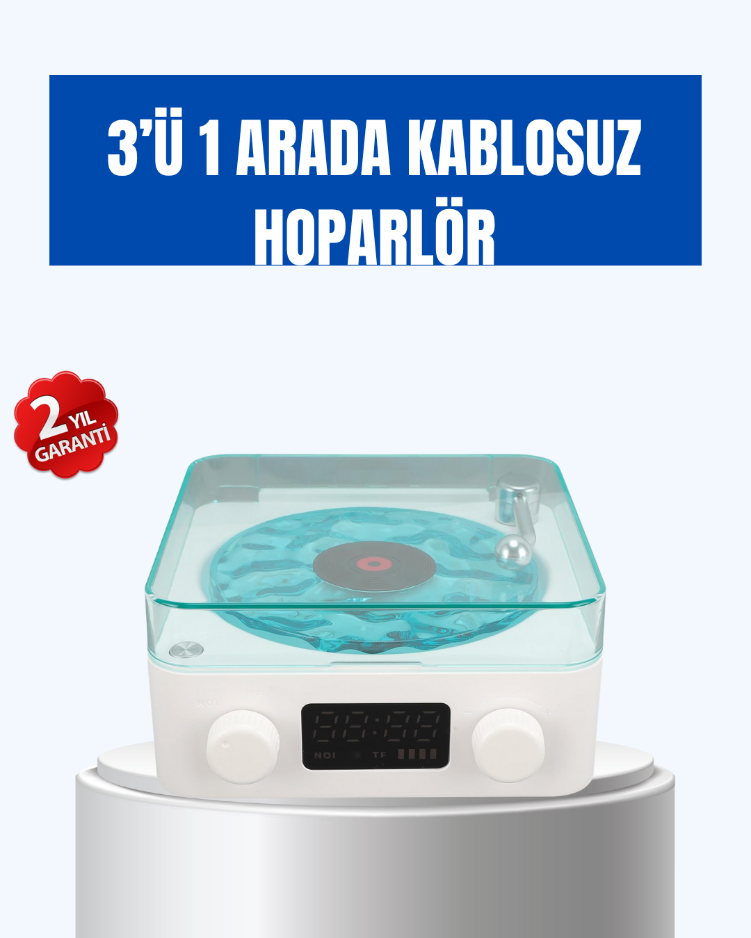 Retro Tasarımlı Gece Lambalı Bluetooth Hoparlör – Saat ve Pil Göstergeli - Lisinya Retro Tasarımlı Gece Lambalı Bluetooth Hoparlör – Saat ve Pil Göstergeli - Lisinya