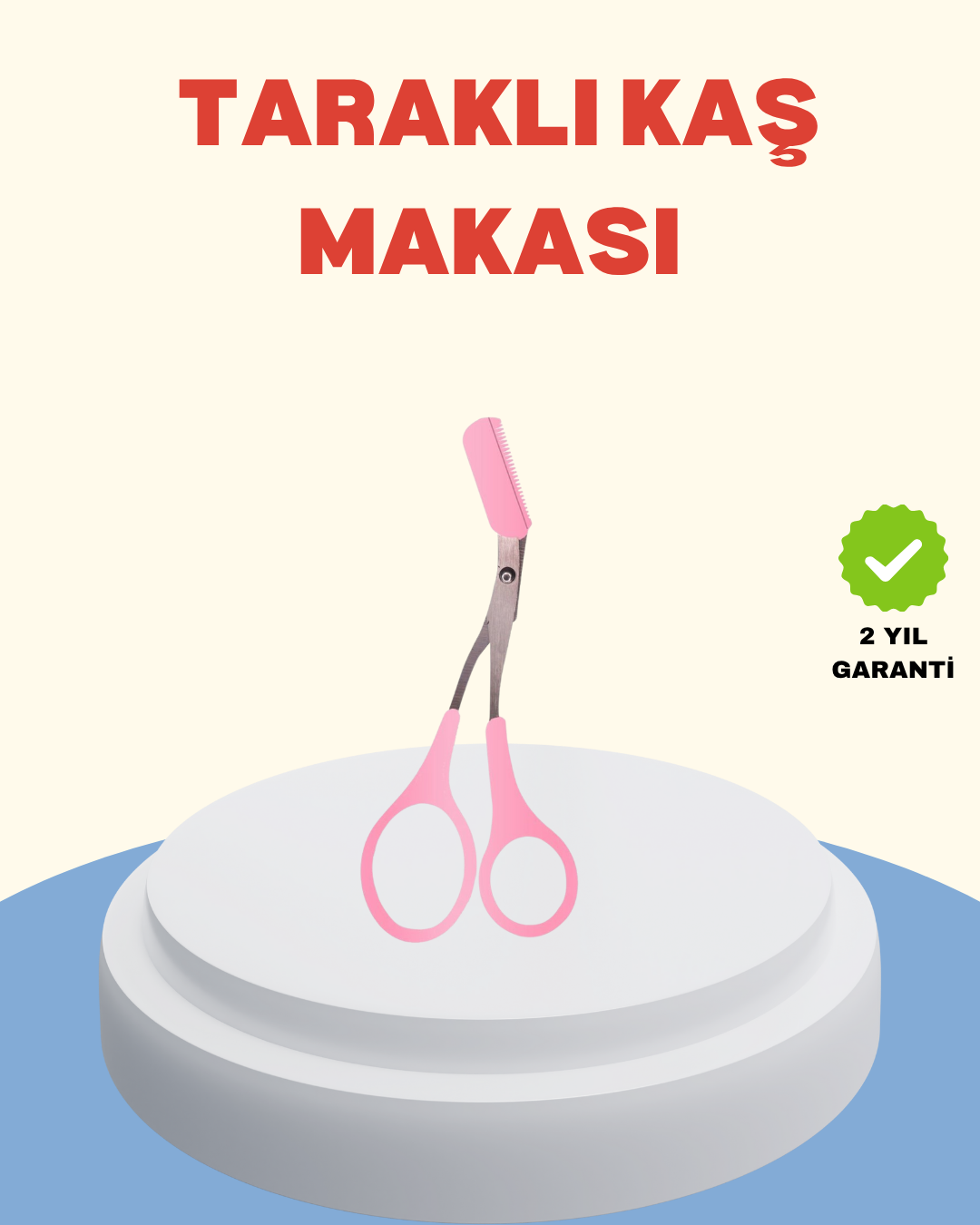 Profesyonel Taraklı Kaş Makası – Evde ve Salon Kullanımına Uygun - Lisinya