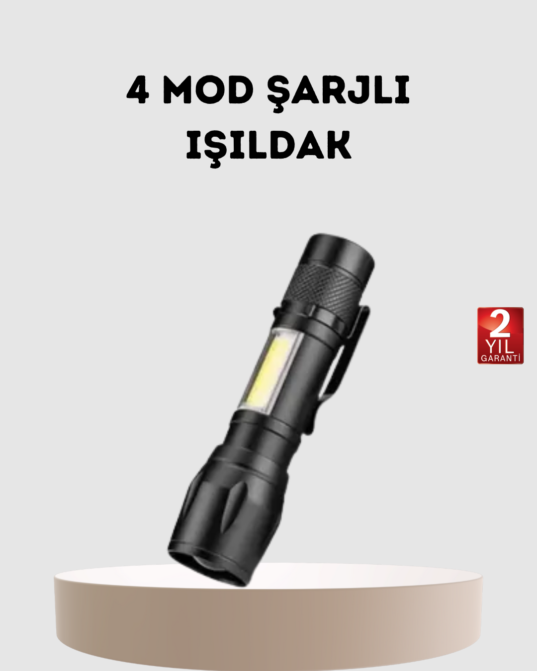 Profesyonel 4 Modlu Şarjlı El Feneri | 1300 mAh Batarya | Cree LED Teknolojisi - Lisinya Profesyonel 4 Modlu Şarjlı El Feneri | 1300 mAh Batarya | Cree LED Teknolojisi - Lisinya