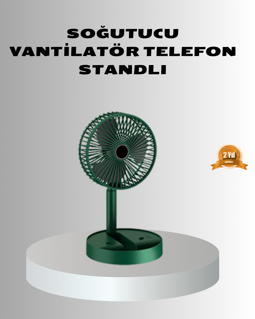 Şarjlı Katlanabilir Mini Fan – 3 Kademe Hız Ayarı, Taşınabilir Tasarım - Lisinya