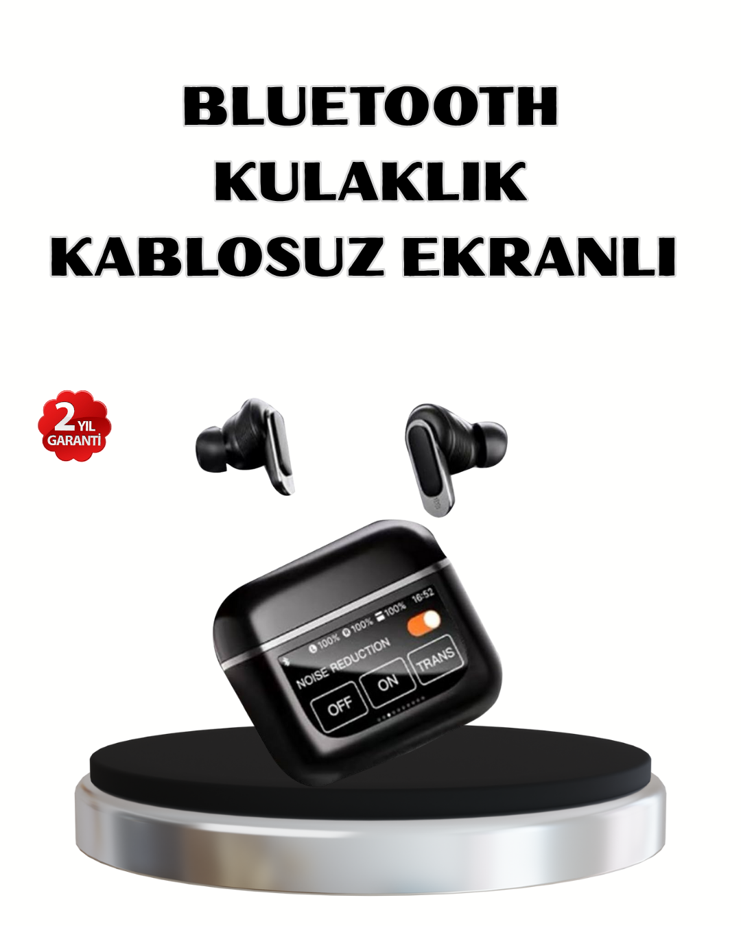 ANC Teknolojili Kablosuz Bluetooth Kulaklık – Dokunmatik, Dijital Göstergeli, Yüksek Ses Kalitesi - Lisinya