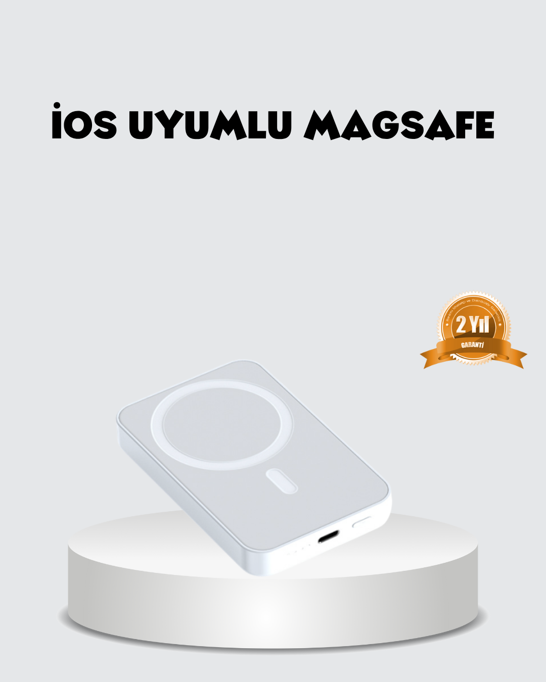 MagSafe Uyumlu Kablosuz Batarya – 27W Hızlı Şarj Destekli Kompakt Güç Bankası - Lisinya