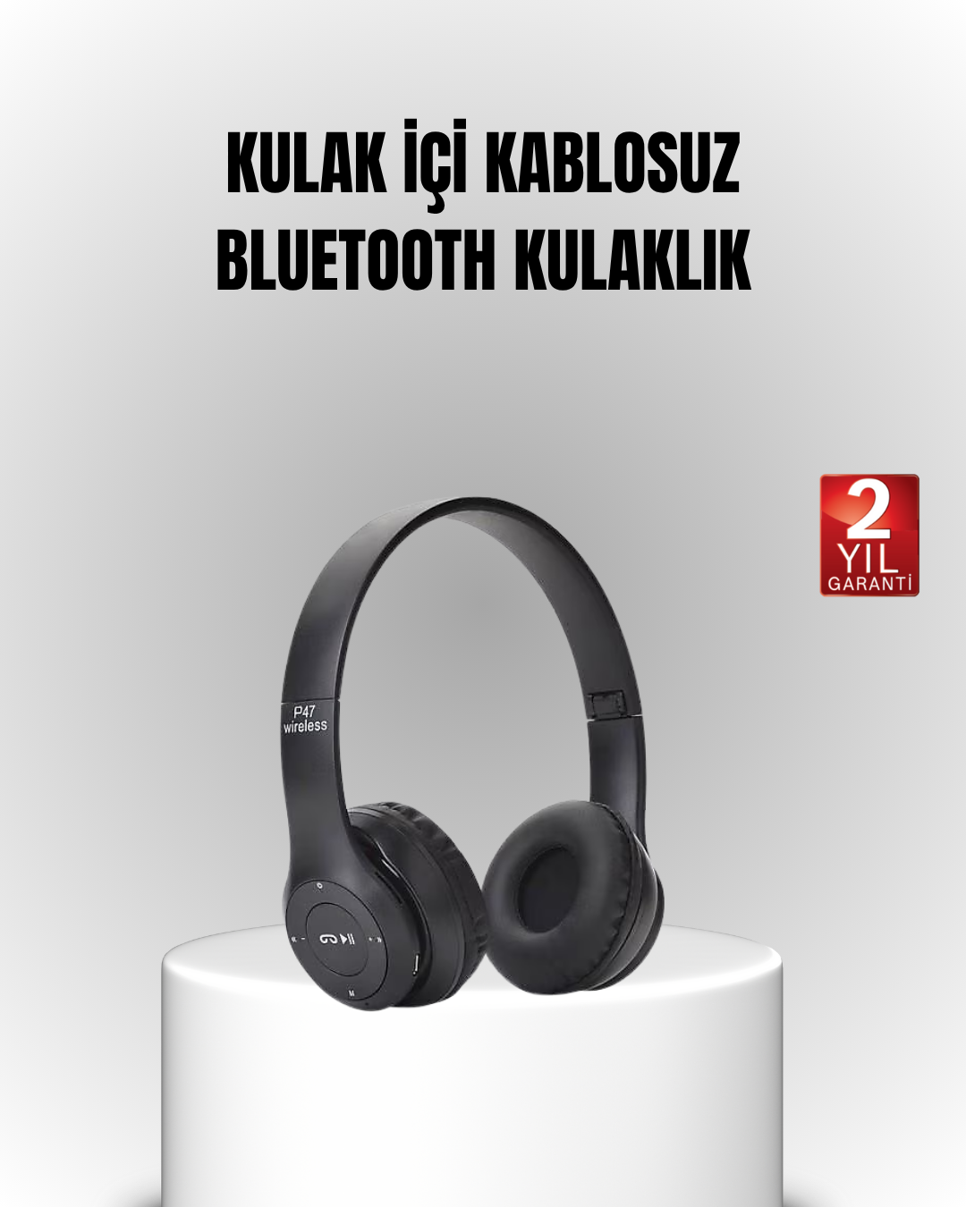 Bluetooth Kablosuz Kulaklık – Extra Bass, TF Kart, Mikrofonlu, Ayarlanabilir Ergonomik Tasarım - Lisinya
