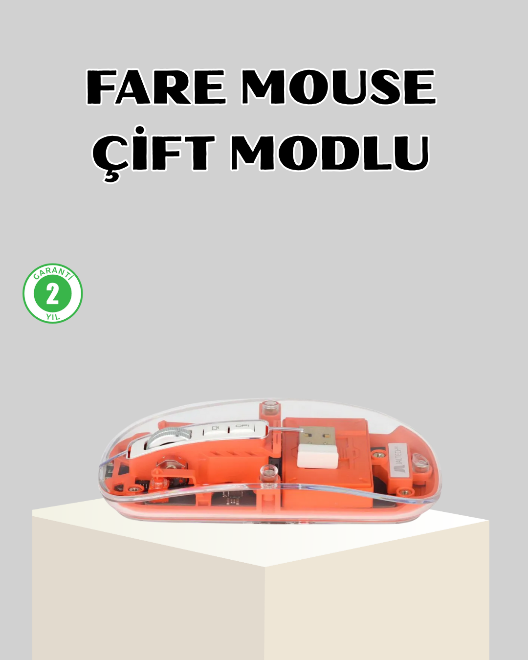 Bluetooth 5.0 & 2.4GHz Kablosuz Fare – 3 Cihaz Bağlantılı, Hızlı Geçiş, USB Alıcılı - Lisinya