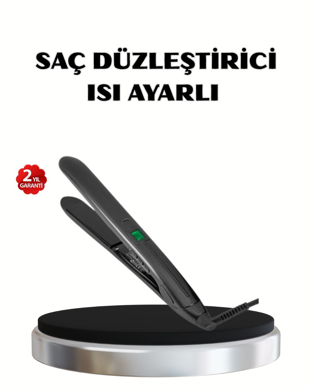 Titanyum Kaplamalı Saç Düzleştirici – Nem Koruma Sensörü - Lisinya