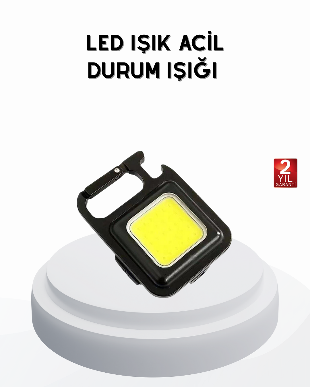Mini 800 Lümen LED El Feneri – USB Şarjlı, 3 Kademeli Işık, Şişe Açacaklı Taşınabilir Tasarım - Lisinya