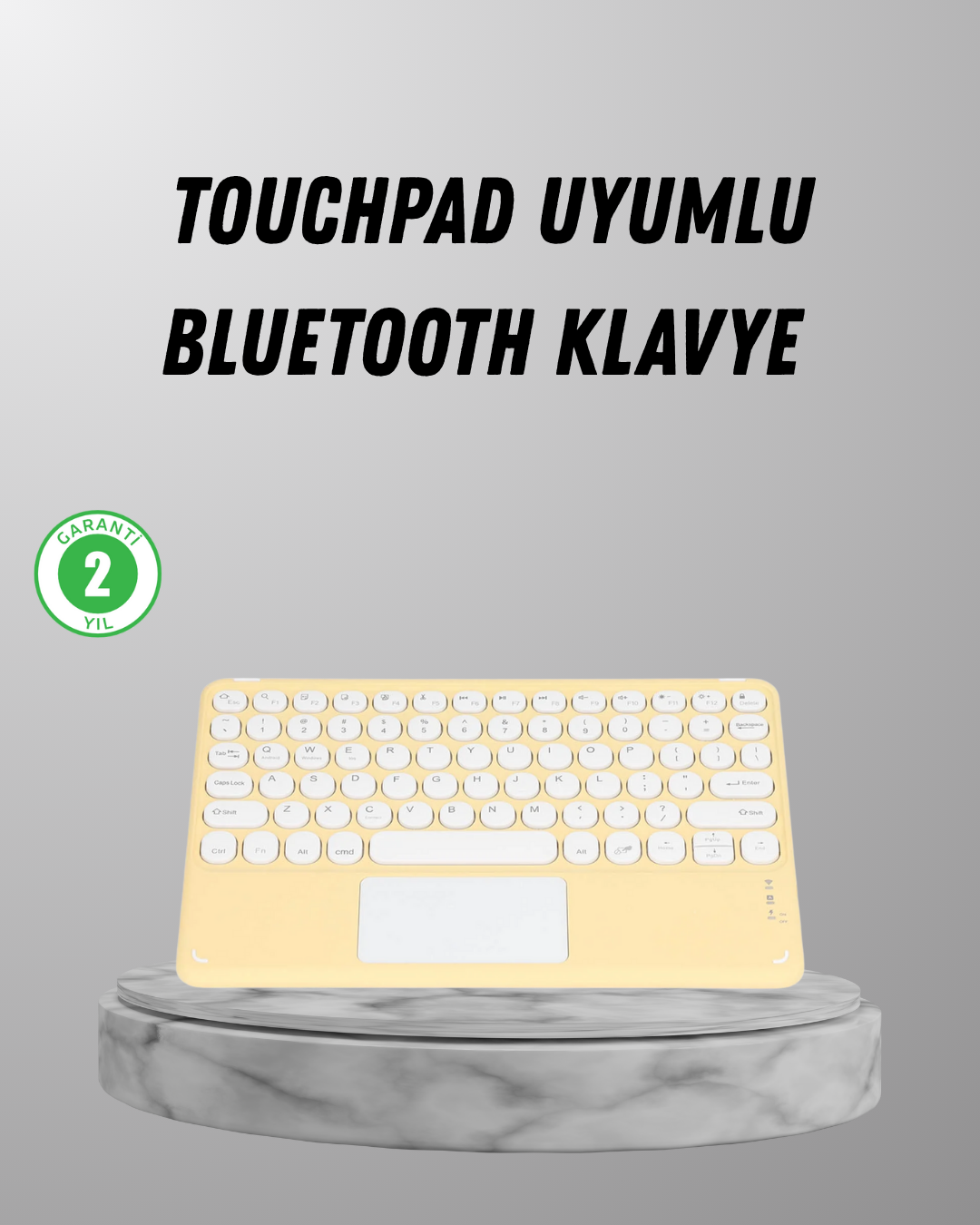 Bluetooth Klavye – Kablosuz, Sessiz Tuşlu, Android iOS Windows Uyumlu, Kompakt Taşınabilir Tasarım - Lisinya