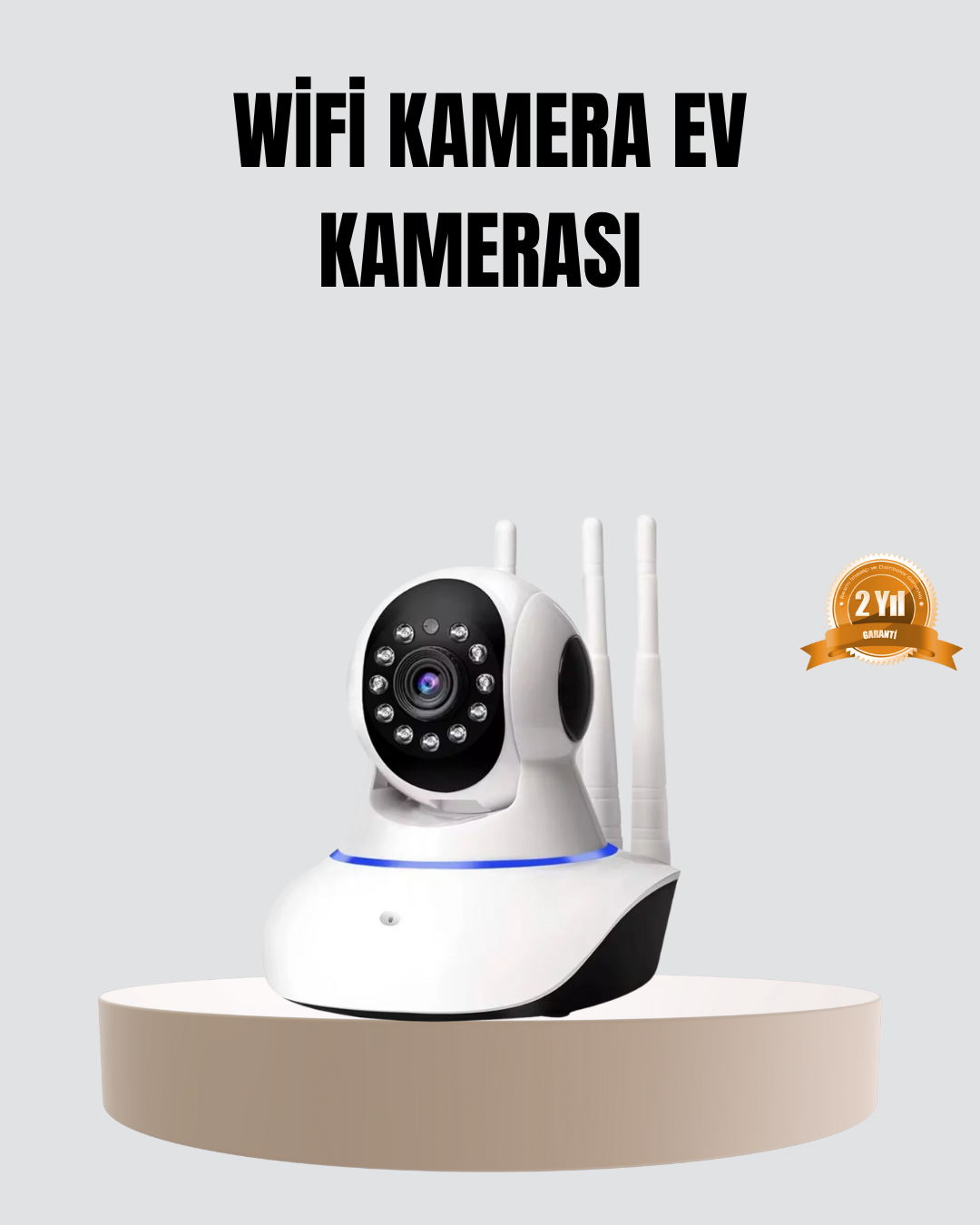 HD IP Kamera – Gece Görüşlü, Hareket Sensörlü, Mobil Takip ve Çift Yönlü Ses - Lisinya