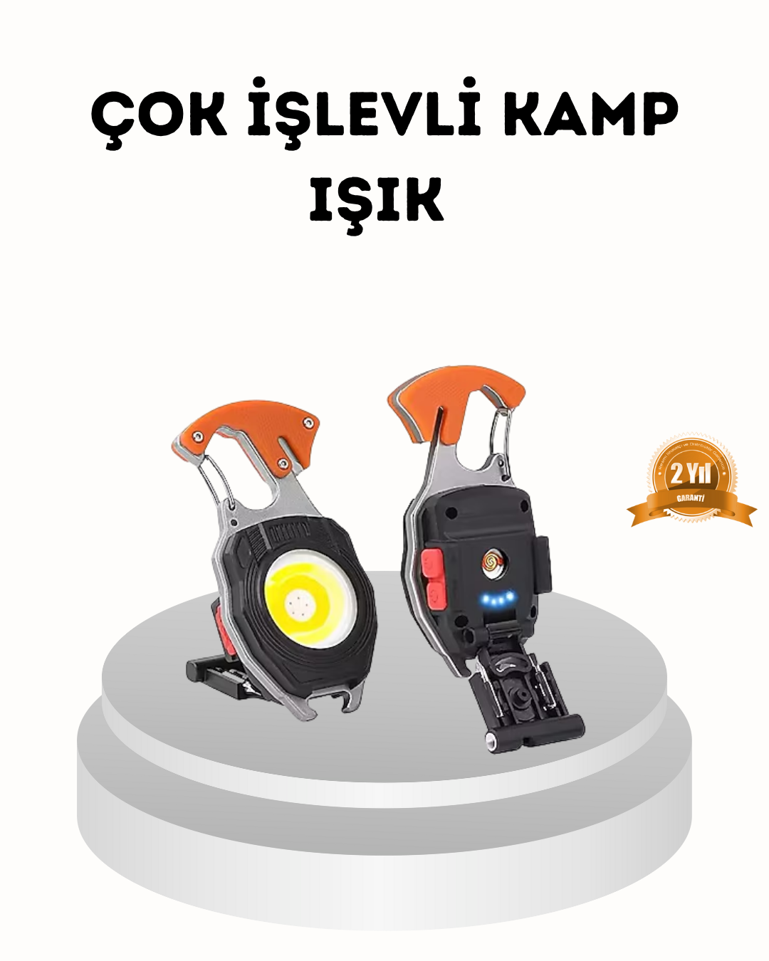 Şarj Edilebilir Çok Amaçlı Mini Fener – Güvenlik Düdüklü, Kompakt ve Hafif Tasarım - Lisinya