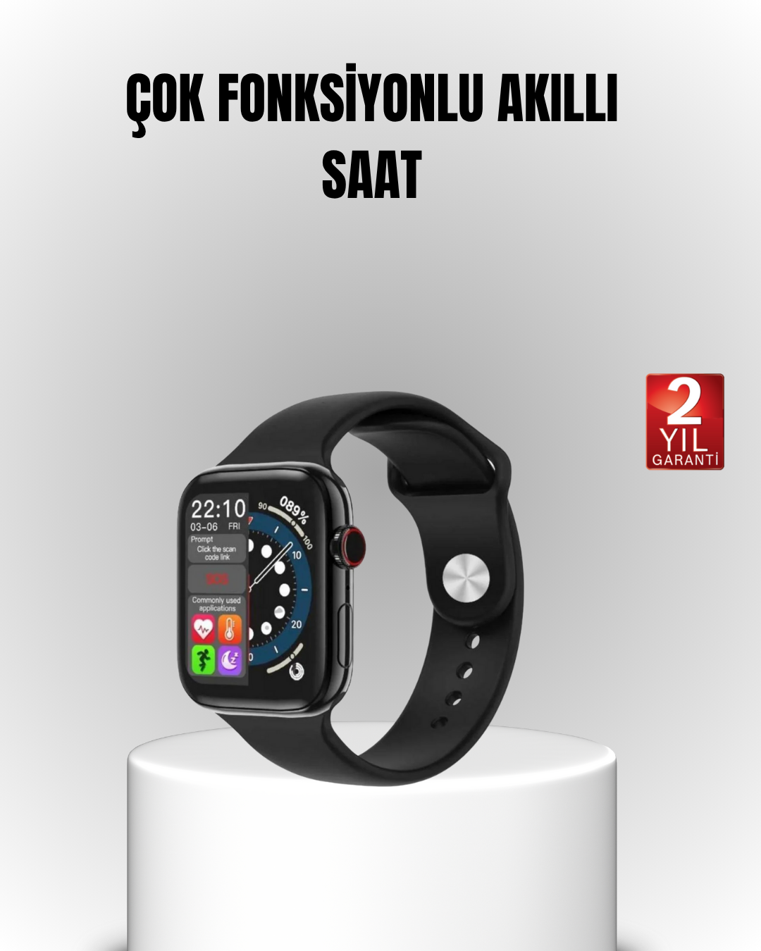 Yüksek Çözünürlüklü 1.9" Akıllı Saat – 5-6 Gün Aktif Kullanım, Şık ve Modern Tasarım - Lisinya