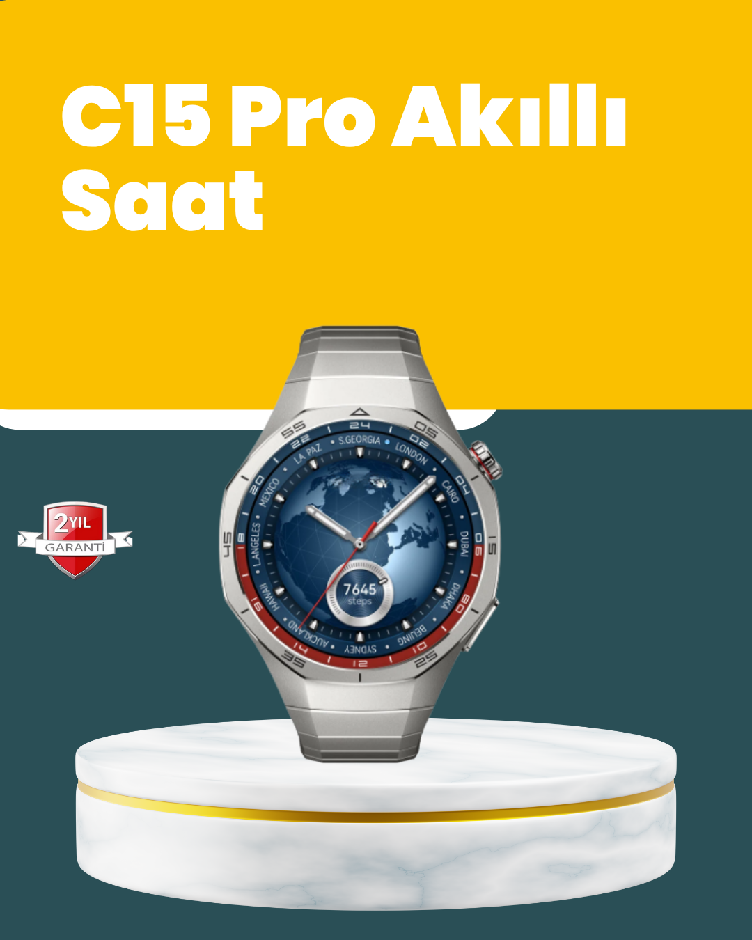 Akıllı Saat Nabız Ölçer, Adım Sayar ve Uyku Takip Özellikli - Lisinya