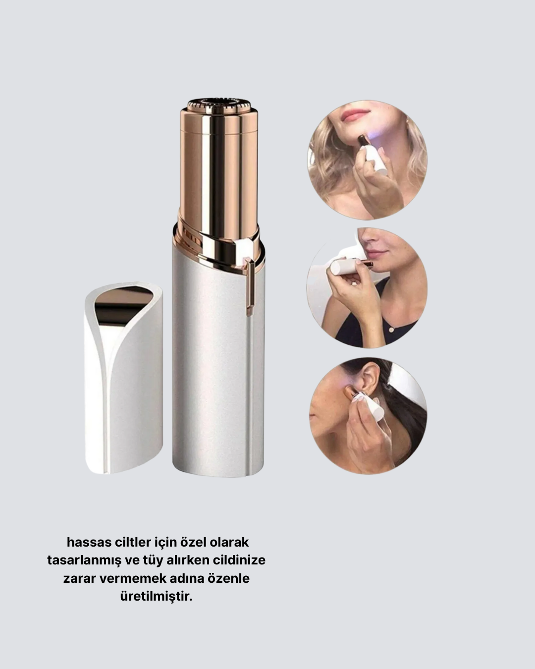 Taşınabilir Yüz ve Kaş Epilatörü – Acısız Tüy Temizleme - Lisinya