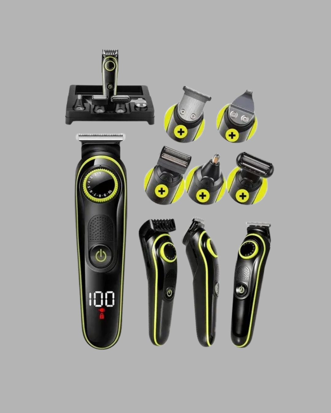 5’i 1 Arada Şarjlı Tıraş Makinesi – Paslanmaz Çelik Başlıklı, Yüz ve Vücut Bakım Cihazı - Lisinya