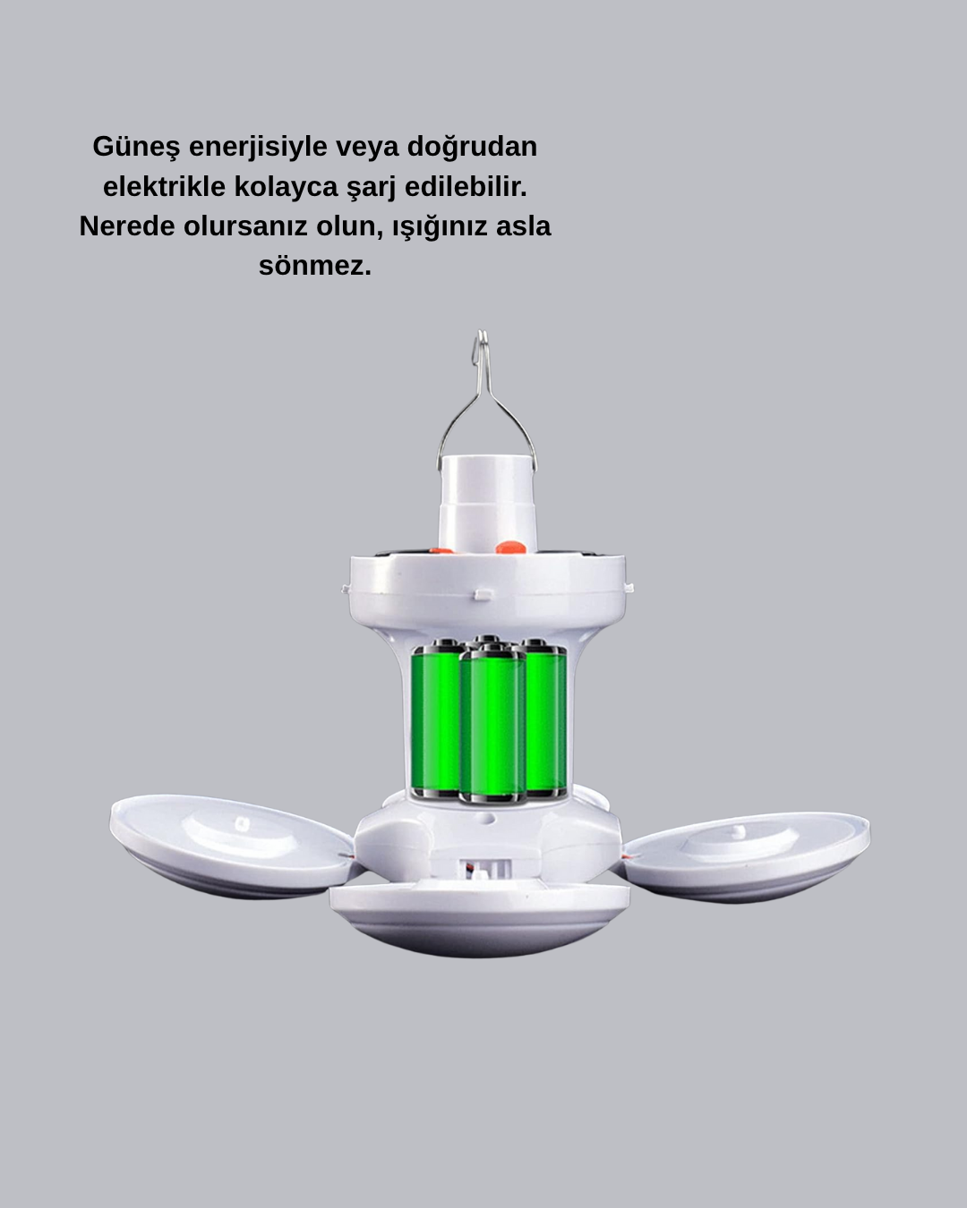 5 Kanatlı Solar Kamp Lambası – USB Şarjlı, Taşınabilir, IP65 Su Geçirmez Bahçe Lambası - Lisinya 5 Kanatlı Solar Kamp Lambası – USB Şarjlı, Taşınabilir, IP65 Su Geçirmez Bahçe Lambası - Lisinya