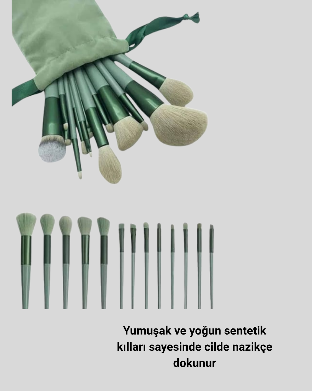 13’lü Profesyonel Makyaj Fırça Seti – Yumuşak Sentetik Kıllı, Tüm Cilt Tiplerine Uygun - Lisinya