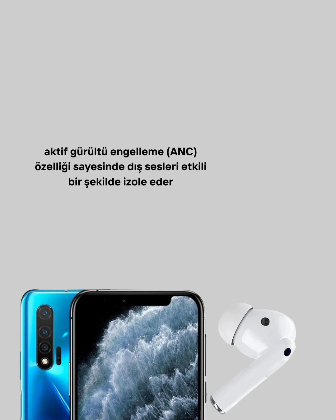 Suya Dayanıklı Gürültü Engelleyici Kablosuz Kulaklık – Ergonomik Tasarım - Lisinya