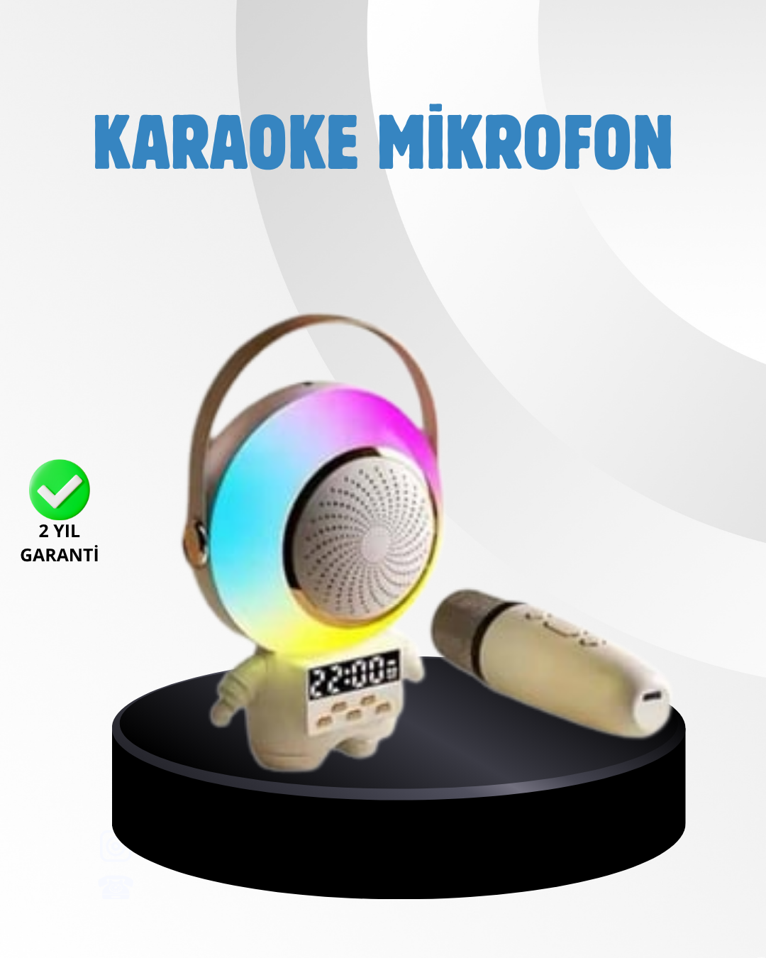 Renkli Işıklı Astronot Mini Bluetooth Speaker ve Karaoke Mikrofon - Lisinya Renkli Işıklı Astronot Mini Bluetooth Speaker ve Karaoke Mikrofon - Lisinya