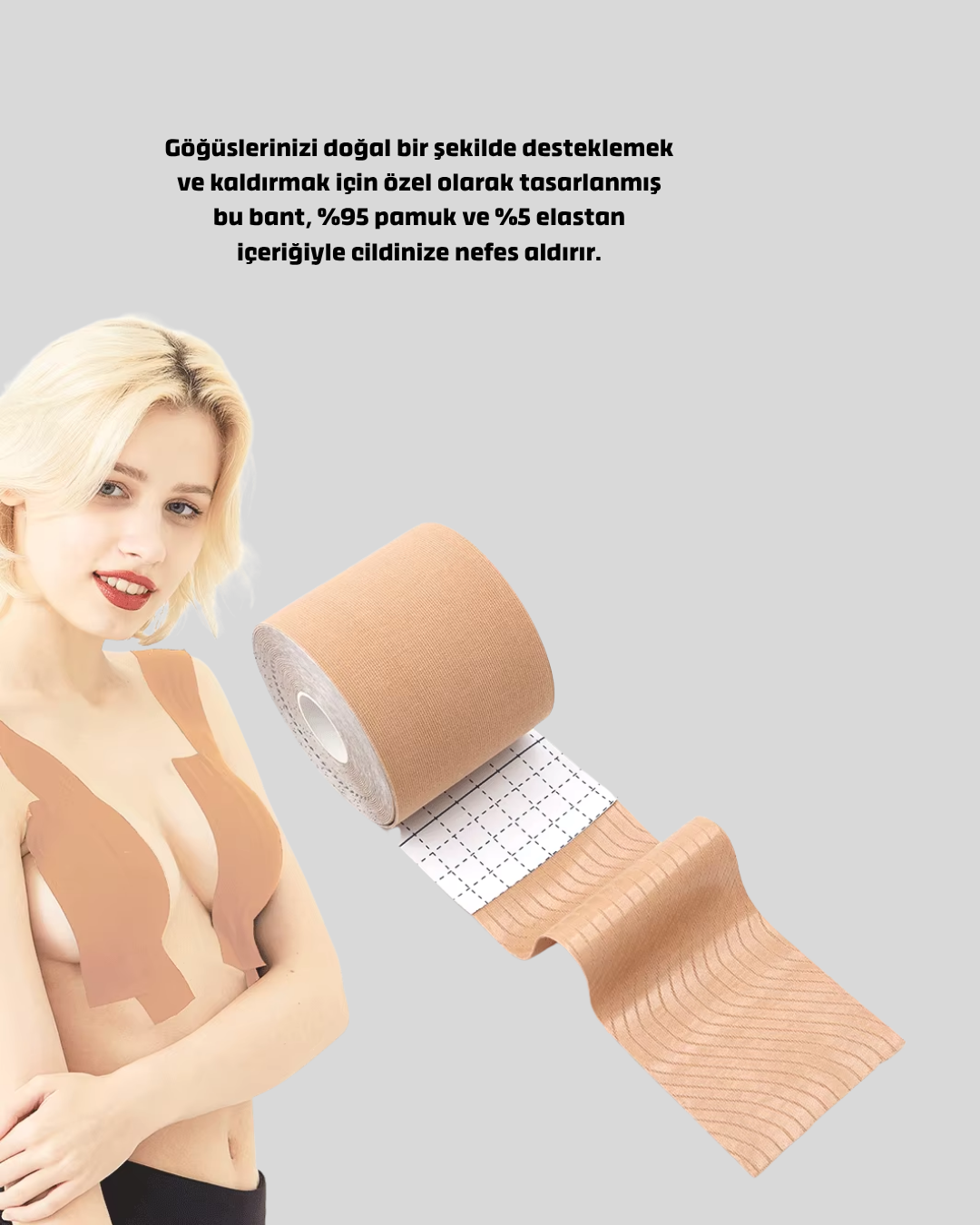 Görünmez Destekleyici Göğüs Bandı – Askısız ve Sırtı Açık Kıyafetler İçin - Lisinya Görünmez Destekleyici Göğüs Bandı – Askısız ve Sırtı Açık Kıyafetler İçin - Lisinya