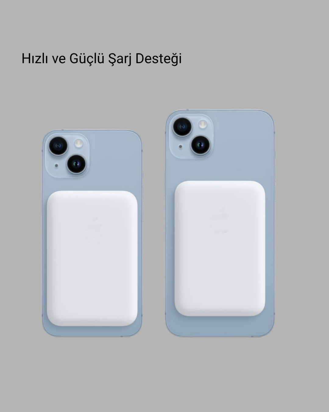 MagSafe 15W Kablosuz Hızlı Şarj, Lightning Girişli Taşınabilir Batarya - Lisinya