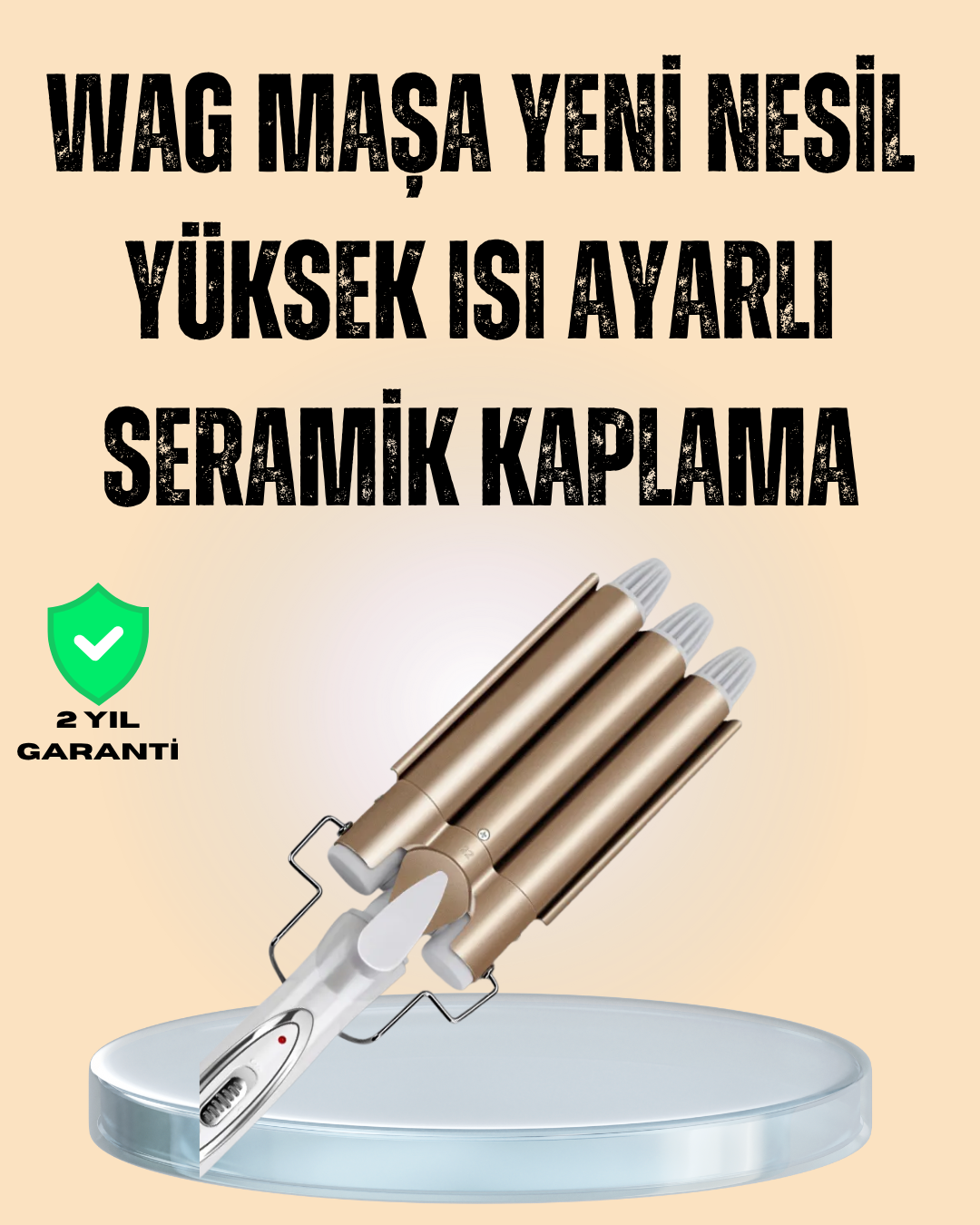 Ayarlanabilir Isılı Bukle Saç Maşası - Lisinya