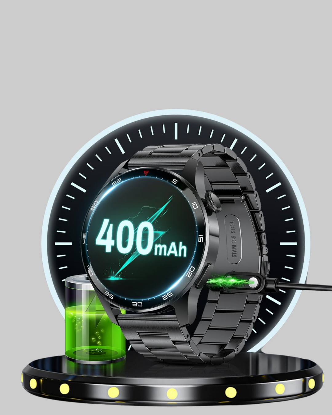 100mAh Şarjlı Akıllı Saat – Mesaj Bildirimi, Müzik Kontrolü ve Ergonomik Tasarım - Lisinya