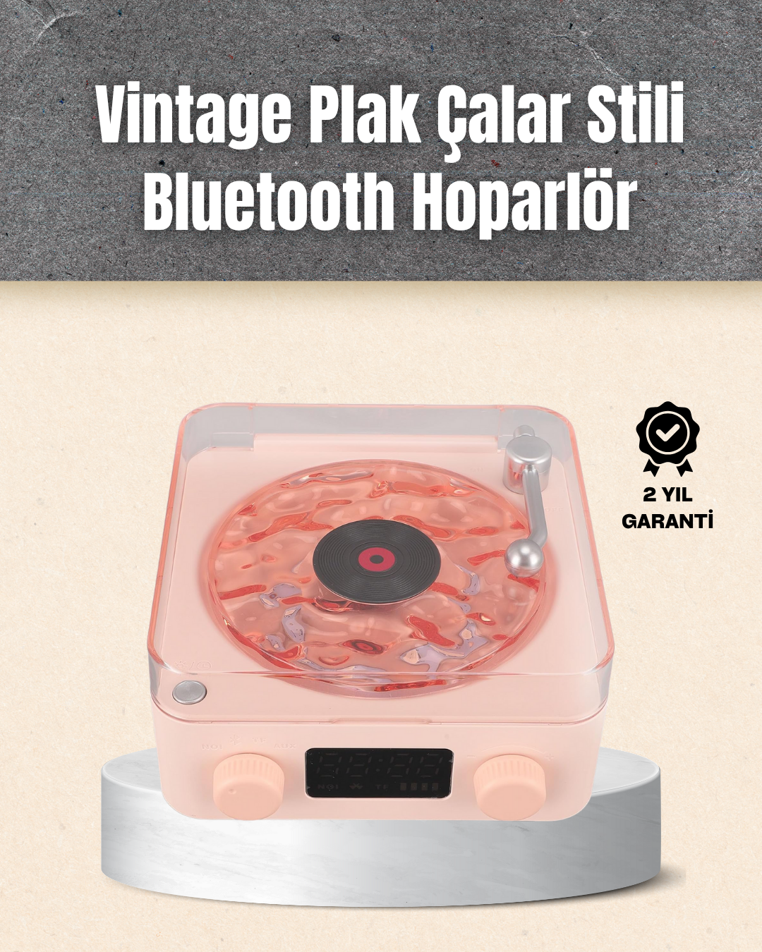 Retro Bluetooth Hoparlör – Yumuşak Gece Lambası ve Saat Göstergeli - Lisinya Retro Bluetooth Hoparlör – Yumuşak Gece Lambası ve Saat Göstergeli - Lisinya