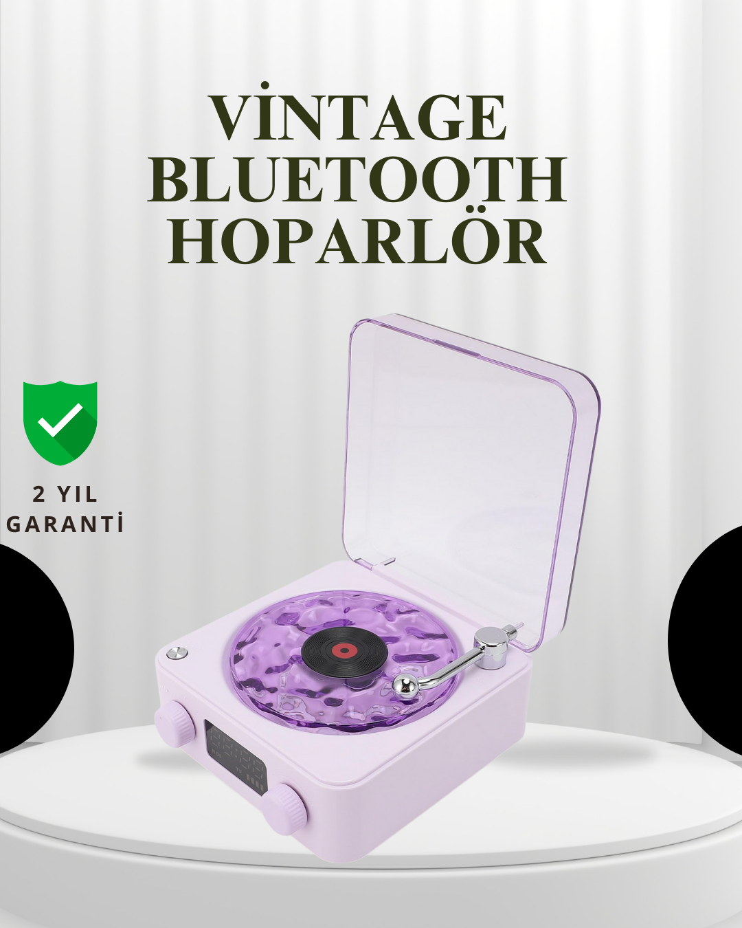 Projektörlü Gece Lambalı Retro Hoparlör – Taşınabilir Bluetooth Speaker - Lisinya Projektörlü Gece Lambalı Retro Hoparlör – Taşınabilir Bluetooth Speaker - Lisinya