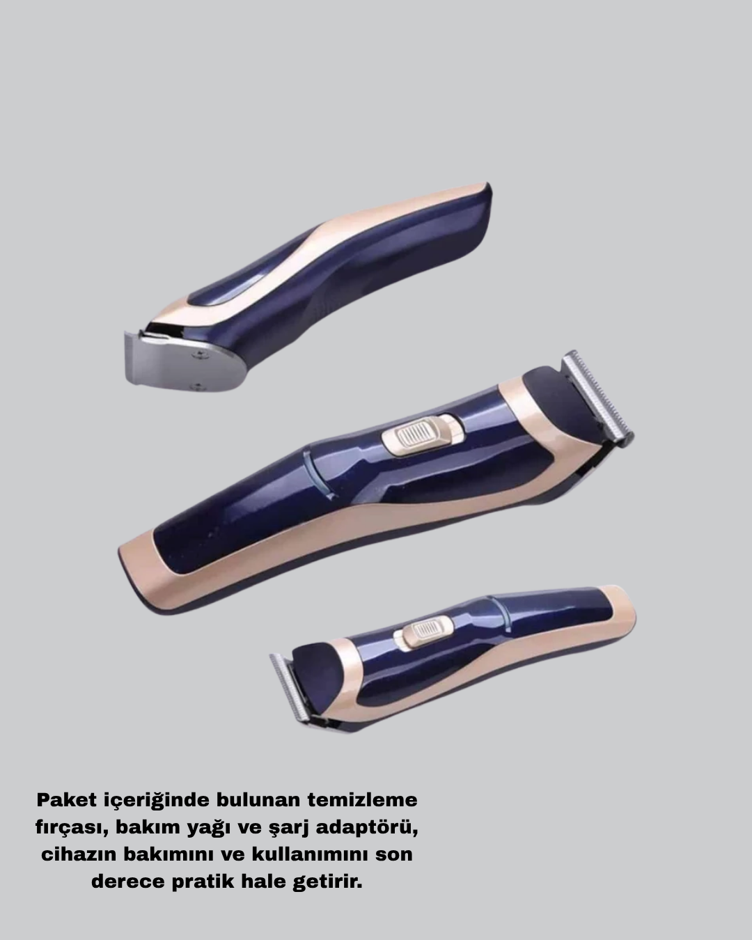 Çelik Bıçaklı Unisex Şarjlı Tıraş Makinesi – Sessiz Motor, Kablosuz ve Ayarlanabilir - Lisinya