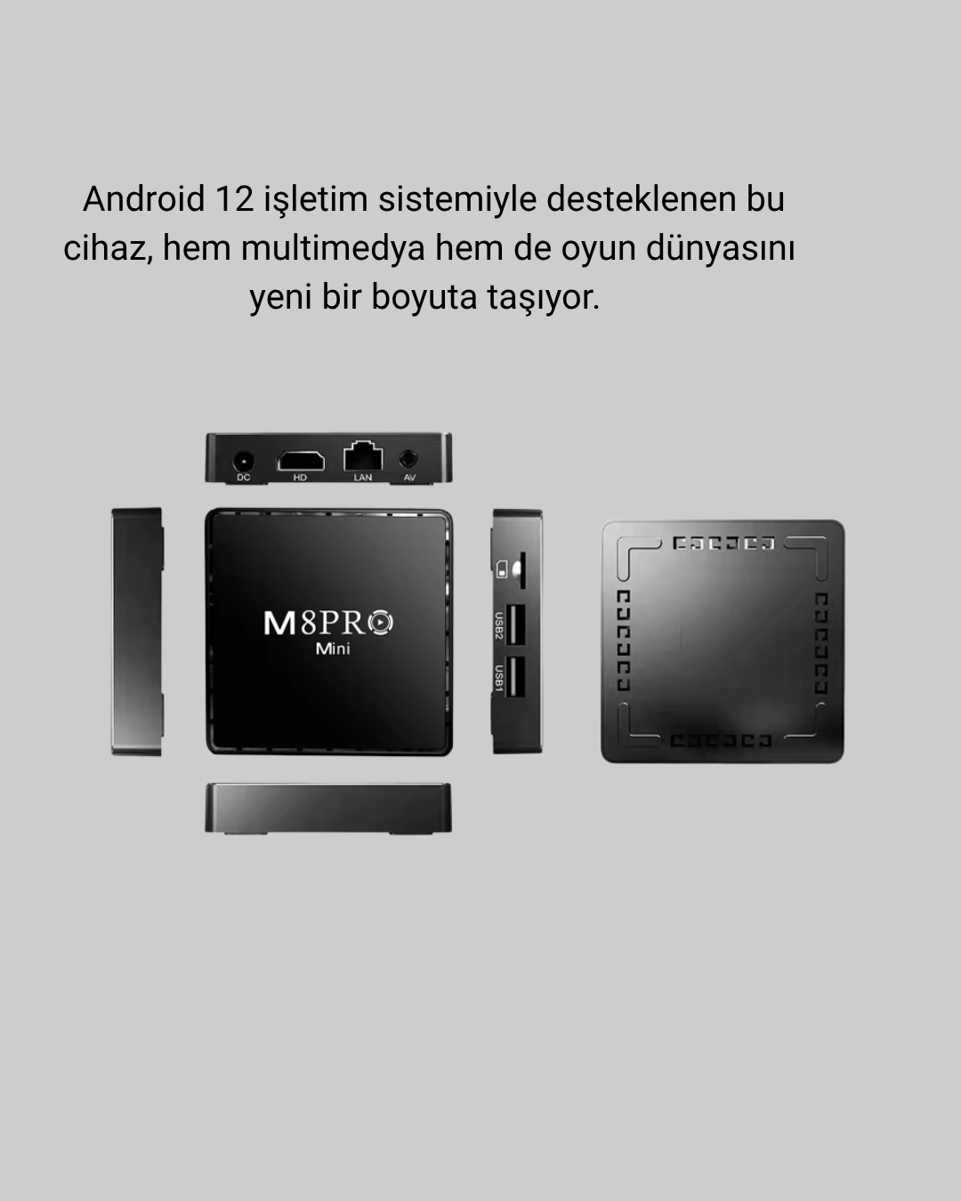 10K Ultra HD M8Pro Mini 2 – 64 GB Depolama, Android 12, Oyun ve TV Deneyimi Bir Arada - Lisinya 10K Ultra HD M8Pro Mini 2 – 64 GB Depolama, Android 12, Oyun ve TV Deneyimi Bir Arada - Lisinya