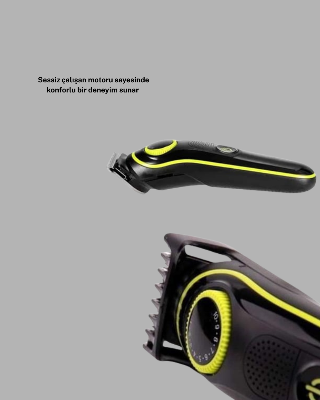 5’i 1 Arada Şarjlı Tıraş Makinesi – Paslanmaz Çelik Başlıklı, Yüz ve Vücut Bakım Cihazı - Lisinya