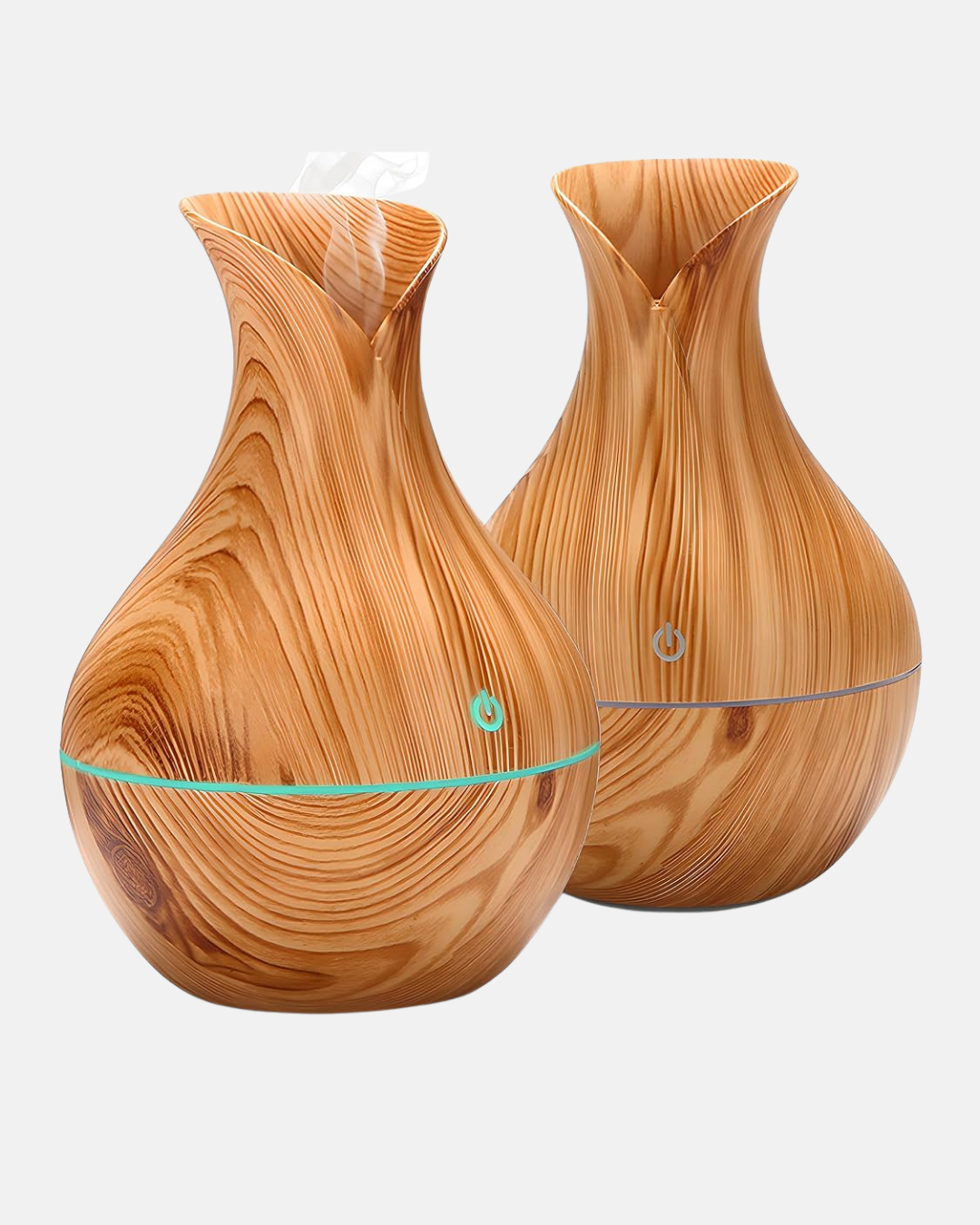 Ahşap Desenli Aromaterapi Difüzör 130 ml Ultrasonik ve 7 Renk LED Işıklı - Lisinya