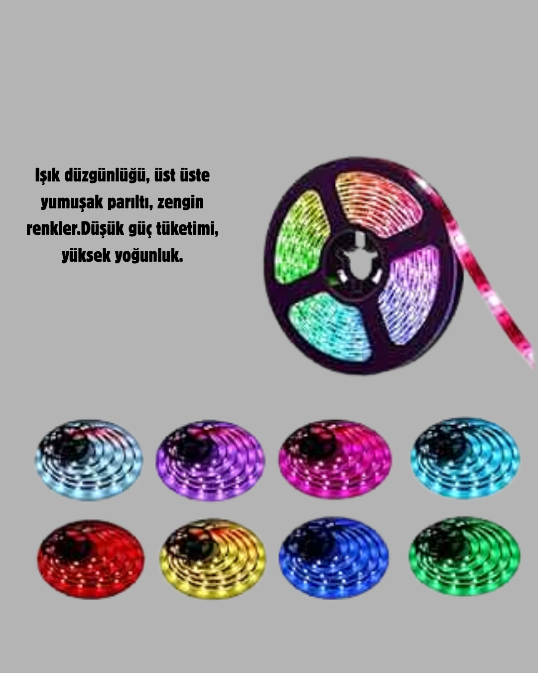 Smart Şerit LED Işık – Uzaktan Kumandalı, USB Girişli, Müzik Modlu - Lisinya