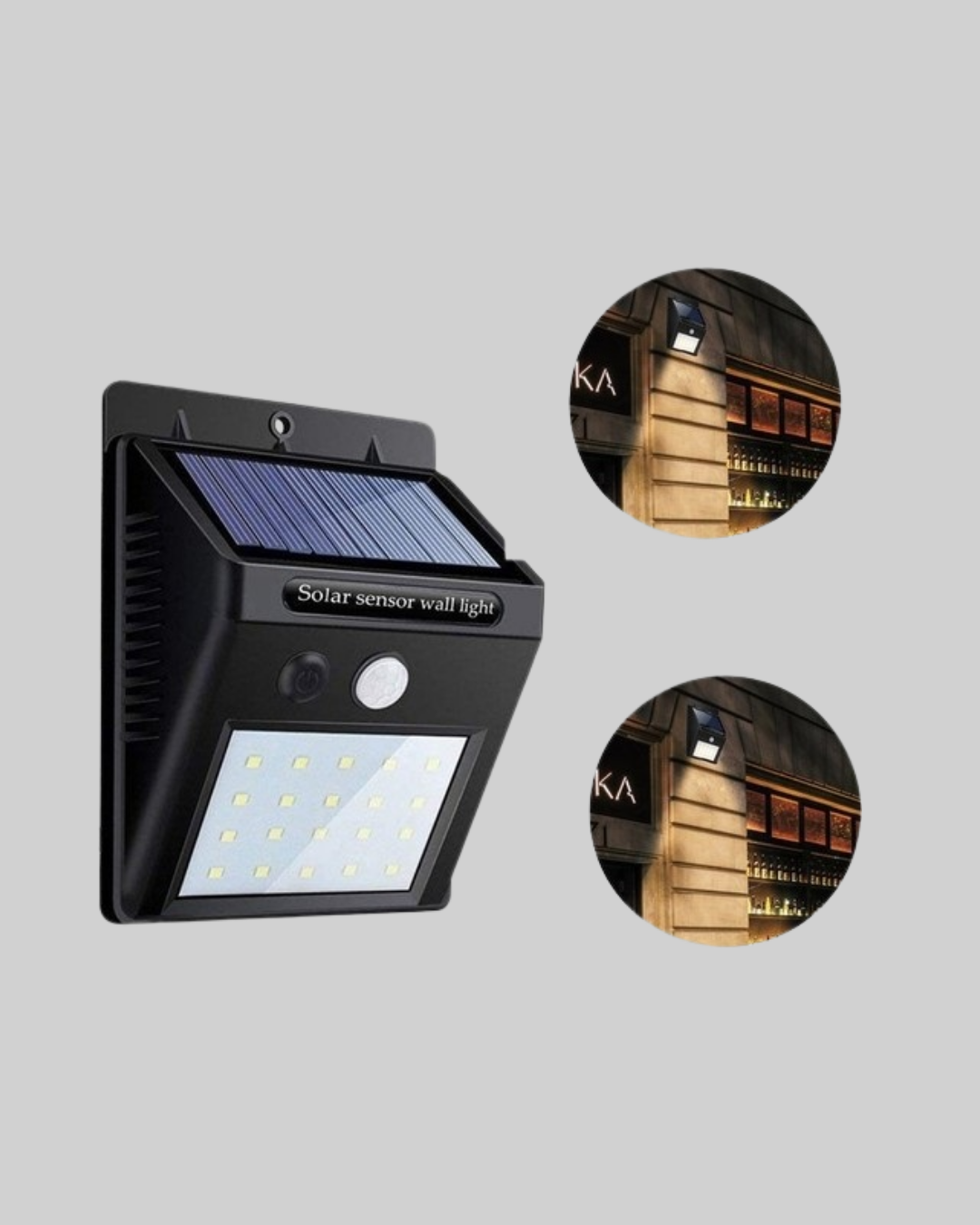 Güneş Enerjili 20 LED Hareket Sensörlü Lamba – IP65 Su Geçirmez Dış Mekan Aydınlatma - Lisinya