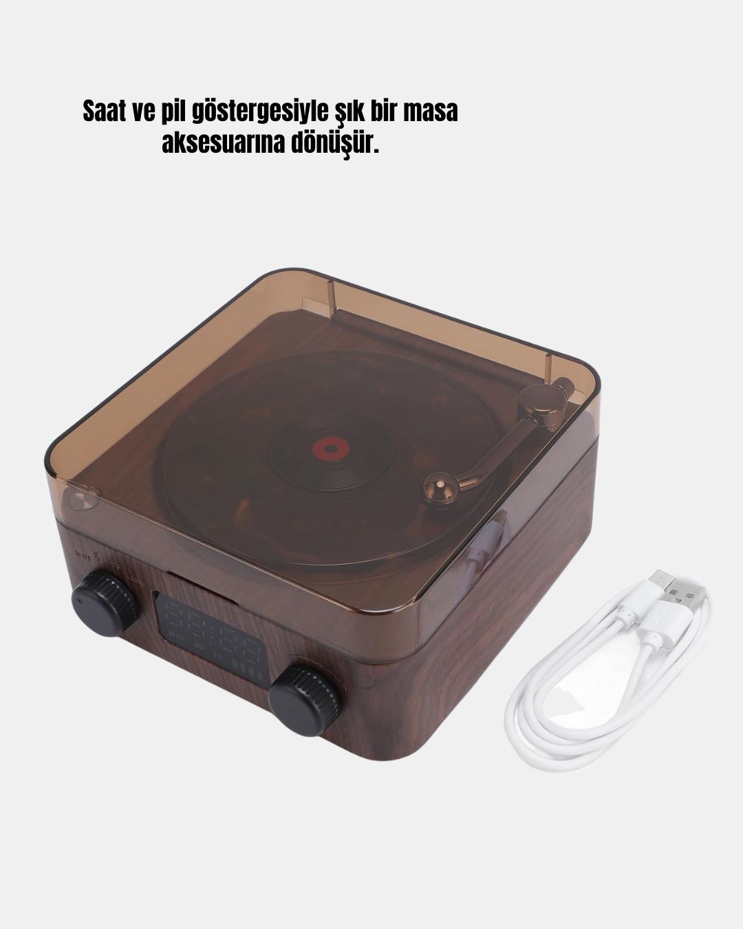 Stereo Bluetooth Hoparlör – Gece Lambalı ve Saat Göstergeli - Lisinya