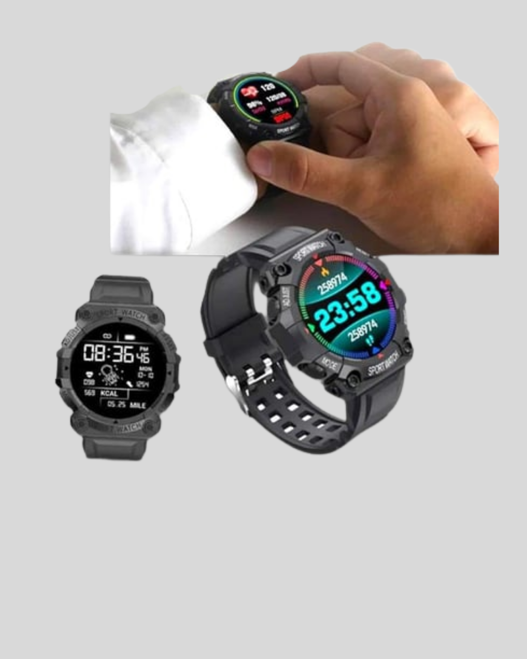 Yeni Nesil Akıllı Saat – Nabız Ölçer, Uyku Takip, Bluetooth Uyumlu, Şık Tasarım - Lisinya