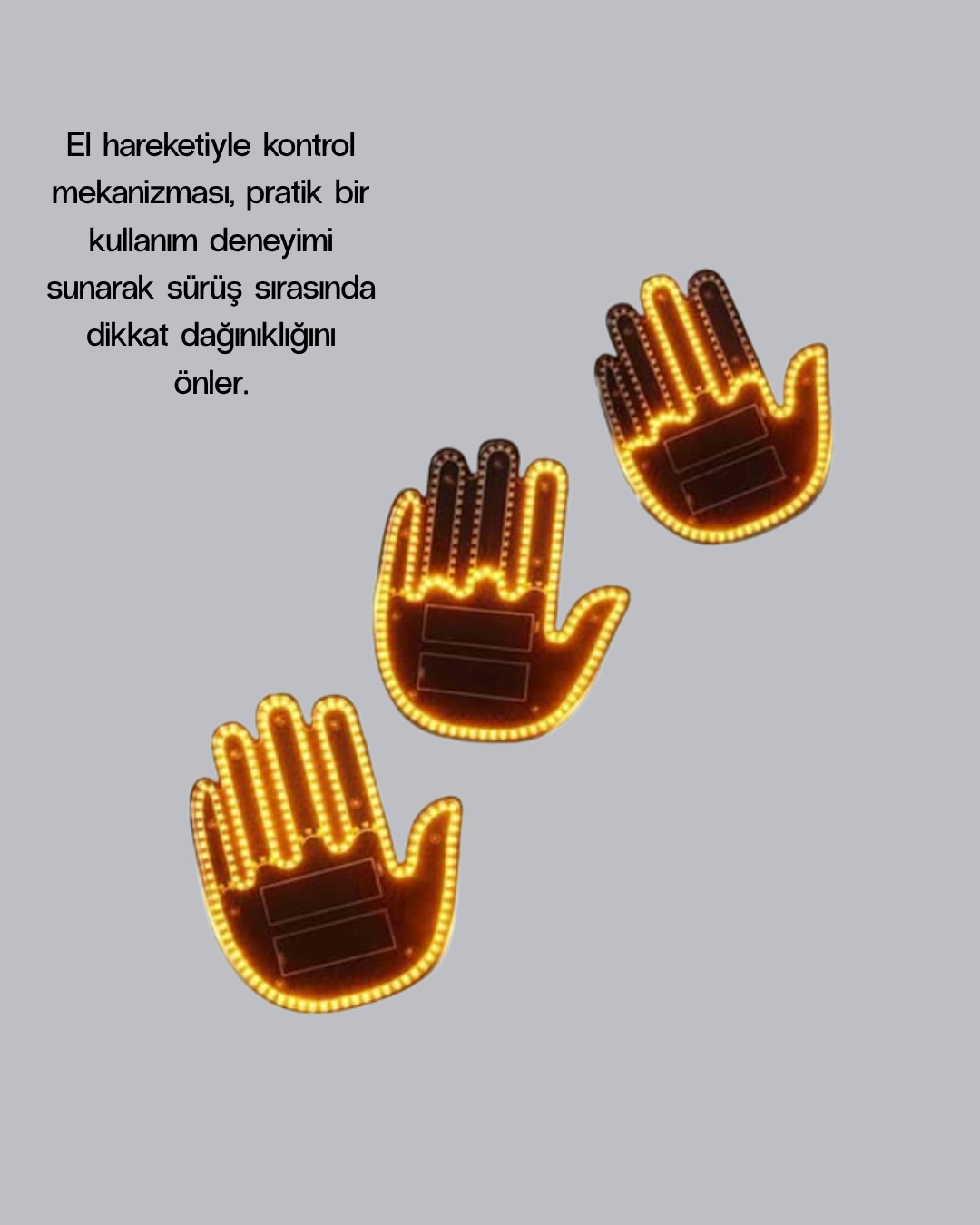 El Hareketiyle Kontrol Edilen 176 LED Amber Güvenlik Lambası - Lisinya