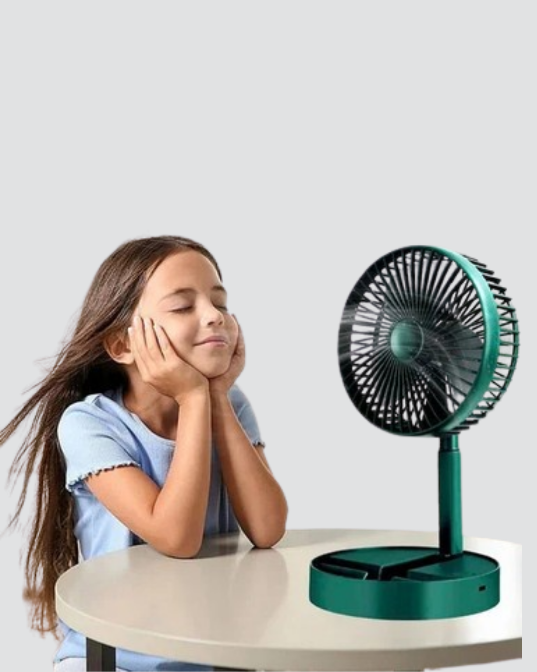 Katlanabilir Mini Fan – 3 Kademeli Soğutma, Şarjlı - Lisinya