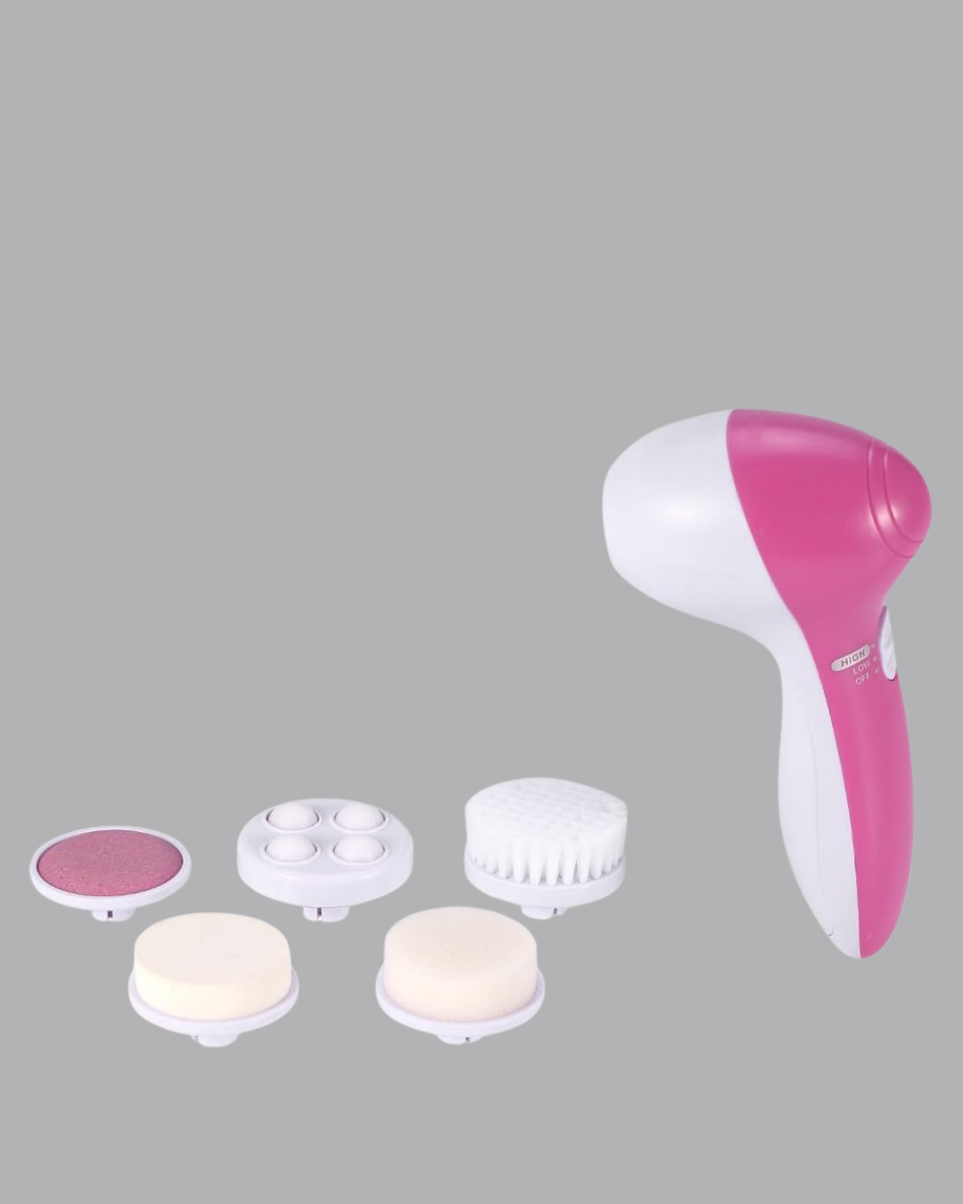 5’i 1 Arada Yüz Temizleme Cihazı – Masaj, Fırça, Peeling ve Krem Uygulama Aparatlı - Lisinya