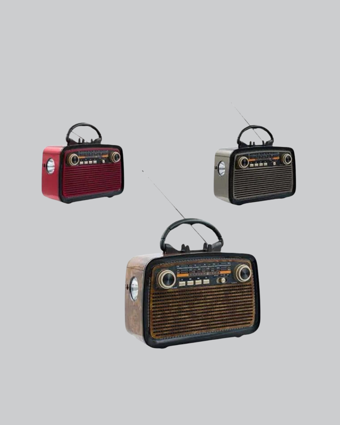 Ahşap Dokulu Bluetooth Müzik Kutusu – Vintage LED Tasarımıyla Modern Ses Deneyimi - Lisinya