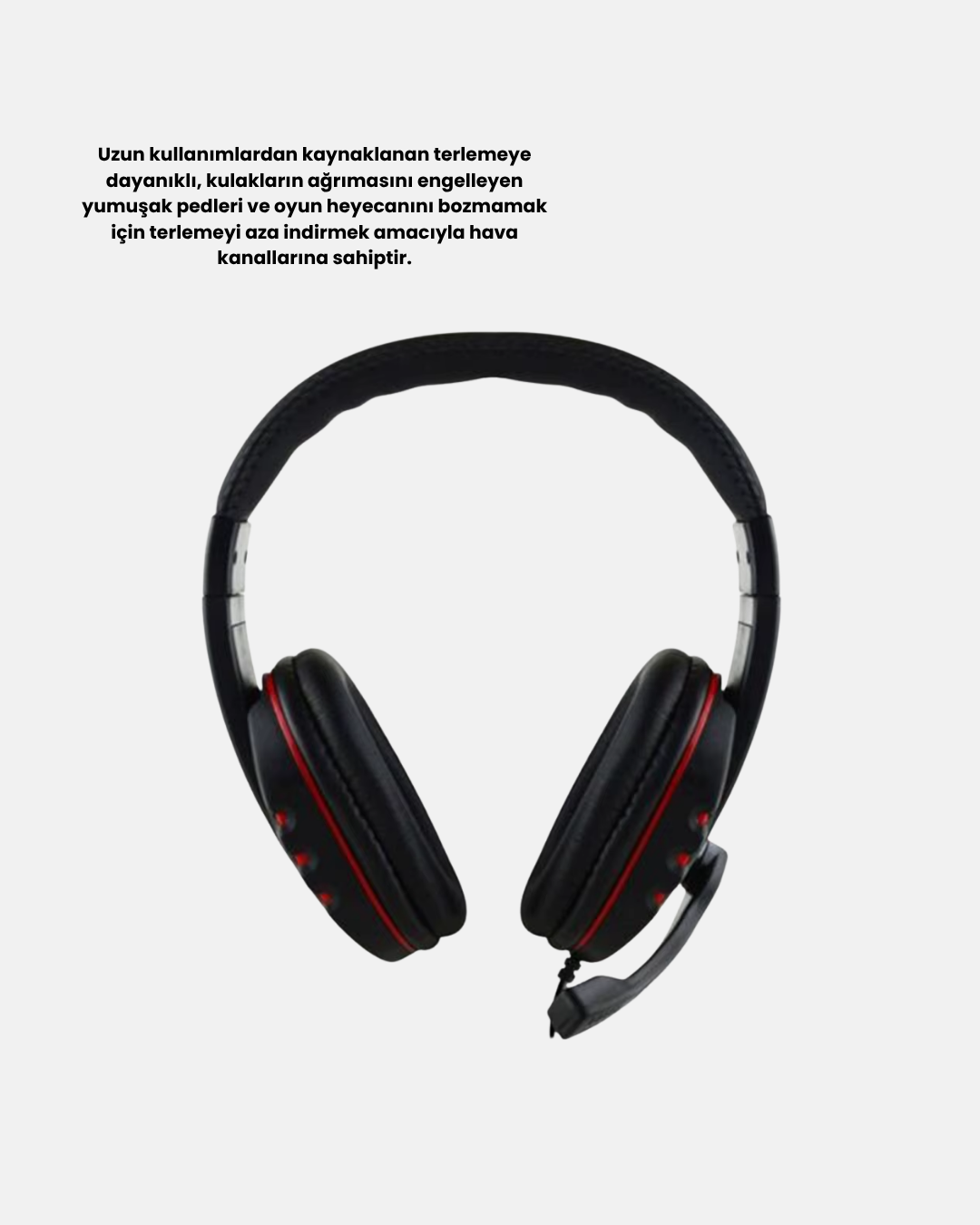 Rahat ve Dayanıklı Mikrofonlu Oyun Kulaklığı – Stereo Ses, Ayarlanabilir Kafa Bandı - Lisinya