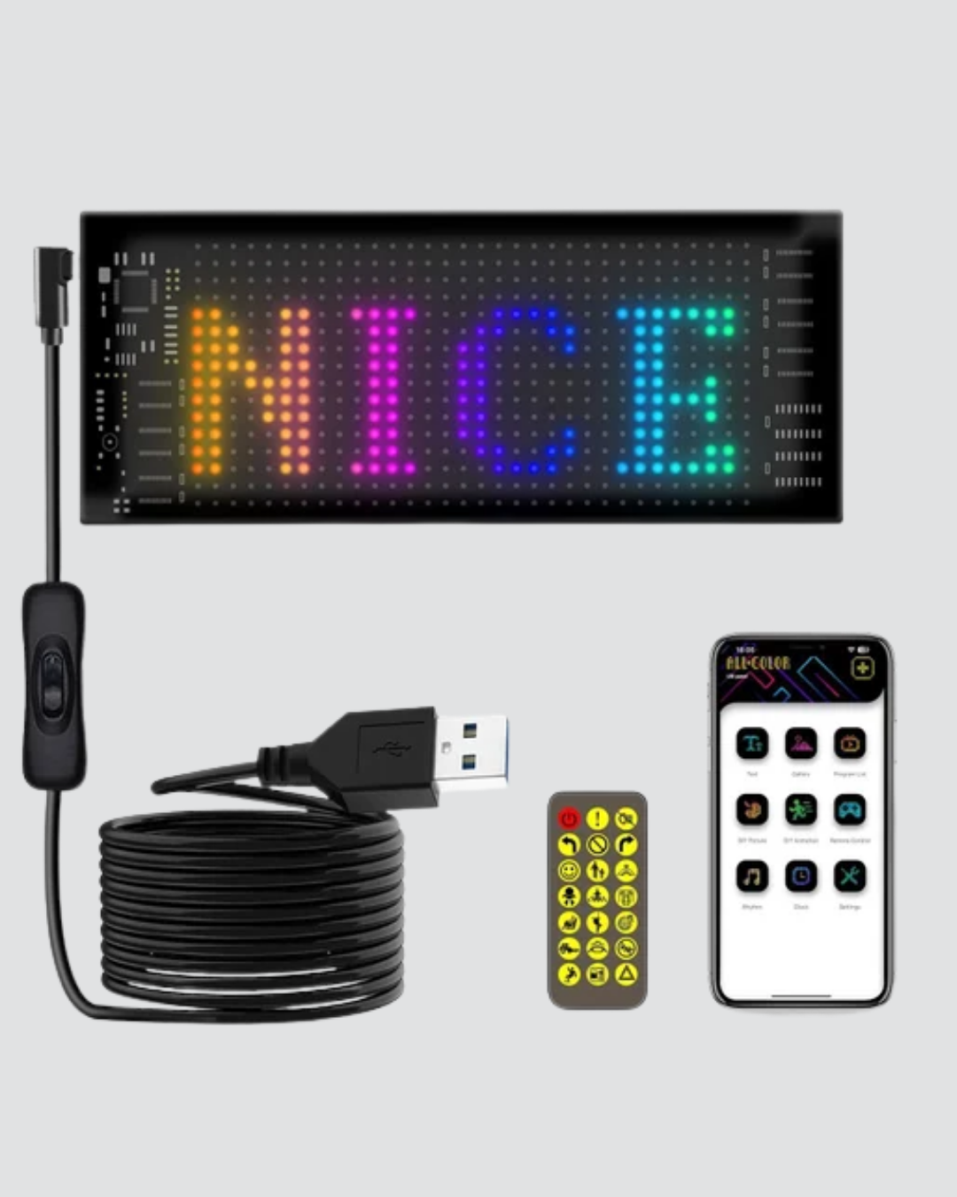 Akıllı LED Matrix Panel – USB Bağlantılı, Kaydırmalı Yazı ve Animasyon Desteği - Lisinya Akıllı LED Matrix Panel – USB Bağlantılı, Kaydırmalı Yazı ve Animasyon Desteği - Lisinya