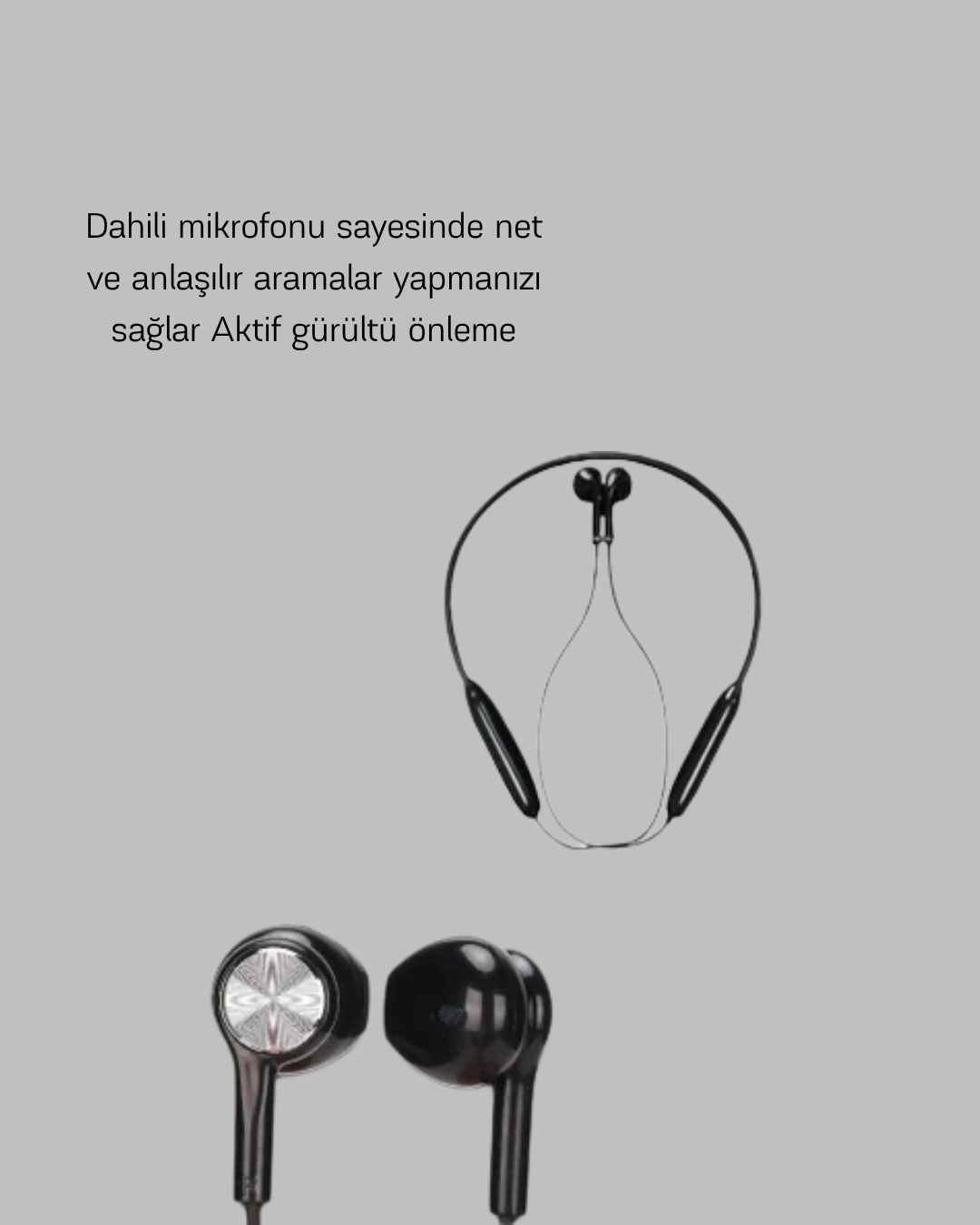 ANC Özellikli Kablosuz Bluetooth Kulaklık – Gürültü Engelleme, Eller Serbest Arama - Lisinya