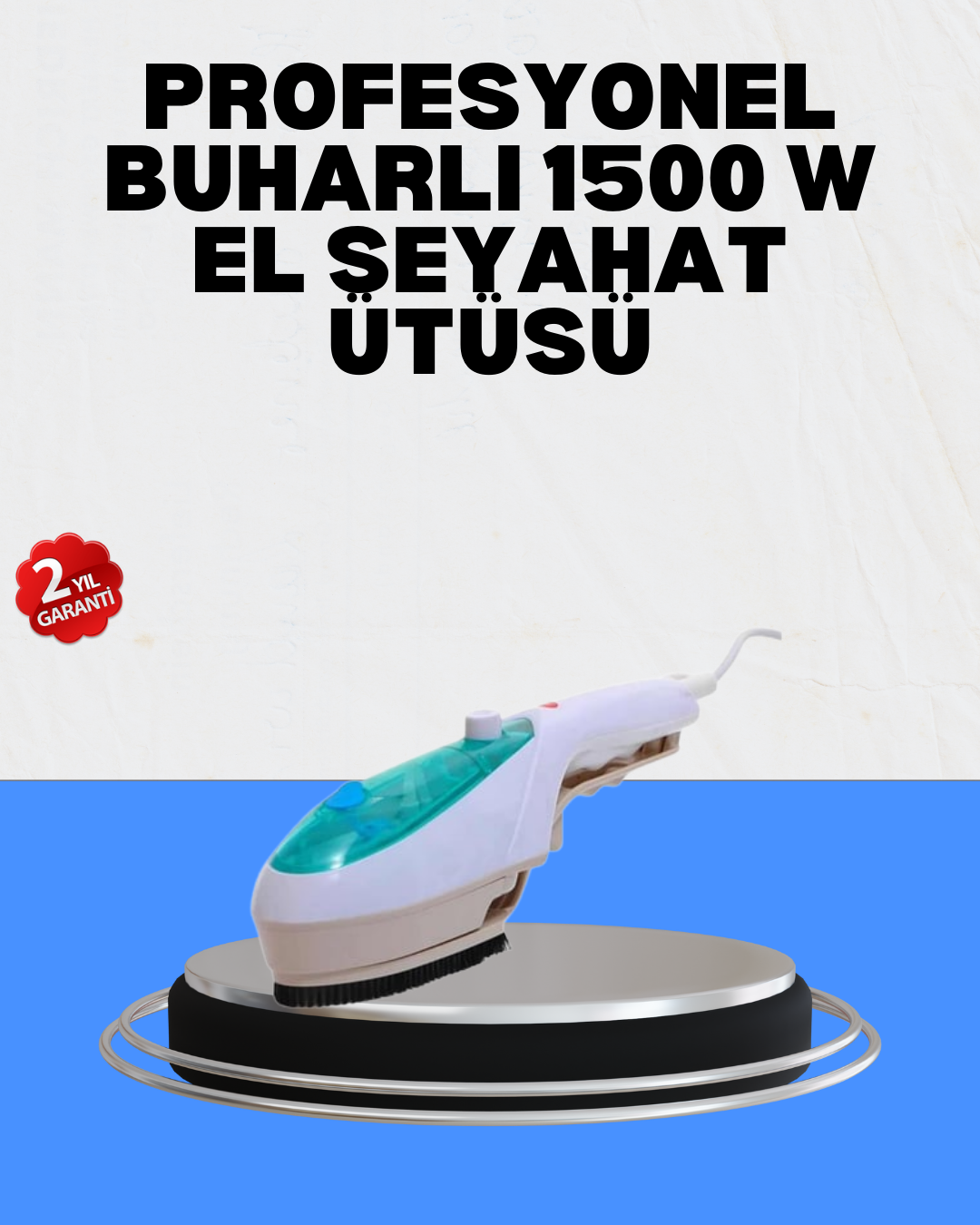 Buharlı Kırışıklık Giderici Pratik Ev ve Seyahat Ütüsü - Lisinya