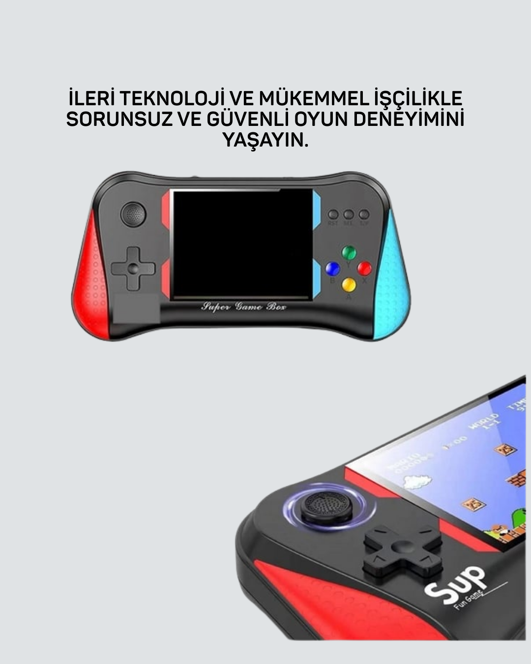 3,5 İnç Ekranlı Taşınabilir El Konsolu – 500 Klasik Oyunla Eğlence Yanınızda - Lisinya