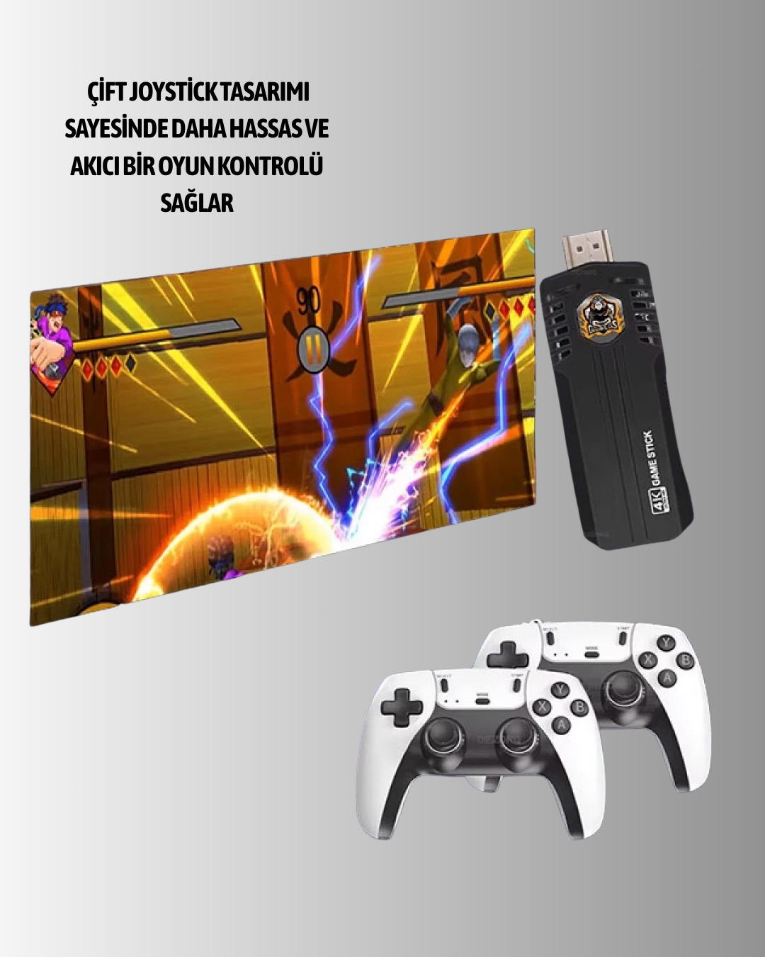 Kablosuz Retro Oyun Konsolu – Geniş Oyun Kütüphanesi ve HD Görüntü ile Sonsuz Eğlence - Lisinya