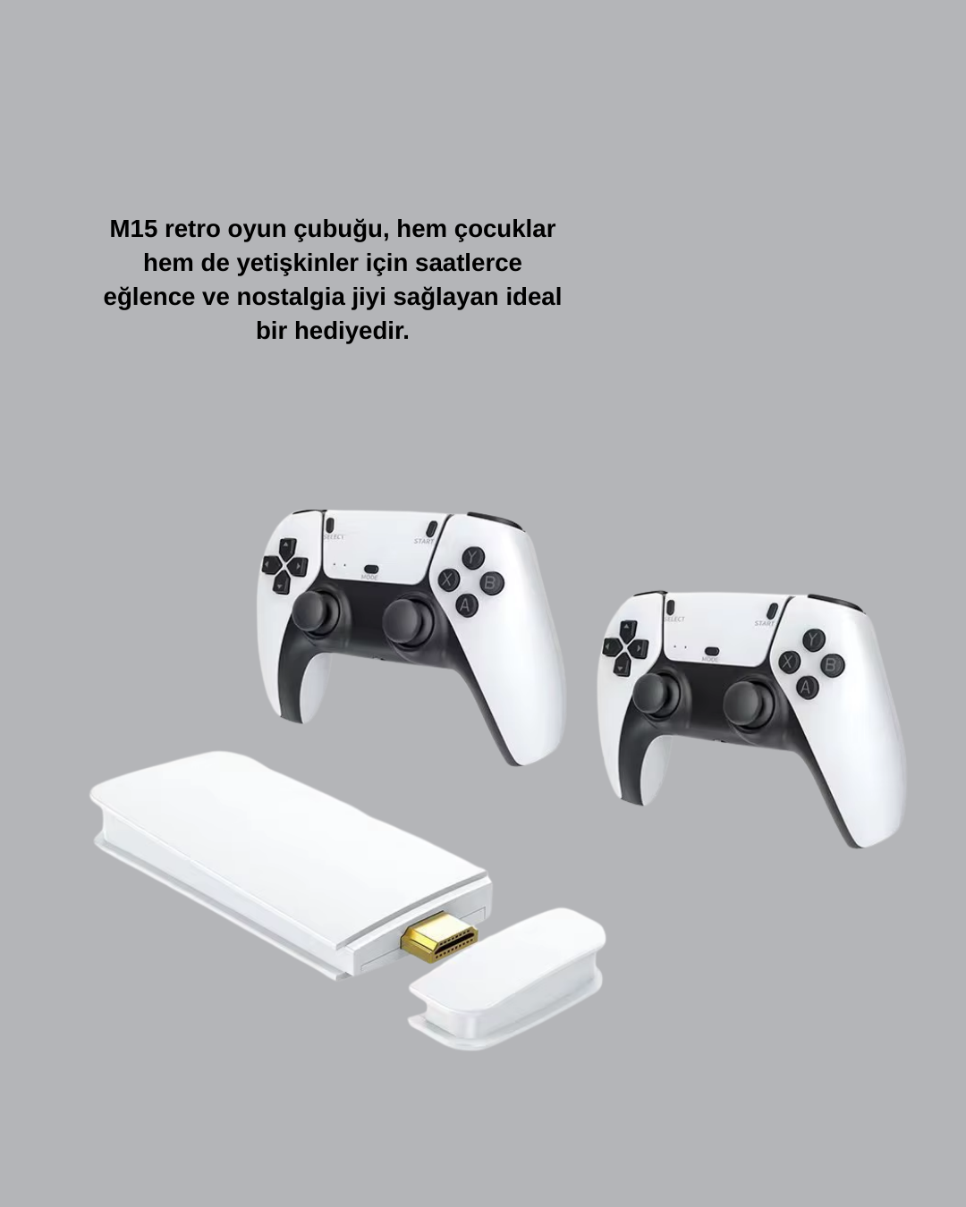 2 Kablosuz Kollu HDMI Uyumlu M15 Oyun Konsolu - Lisinya