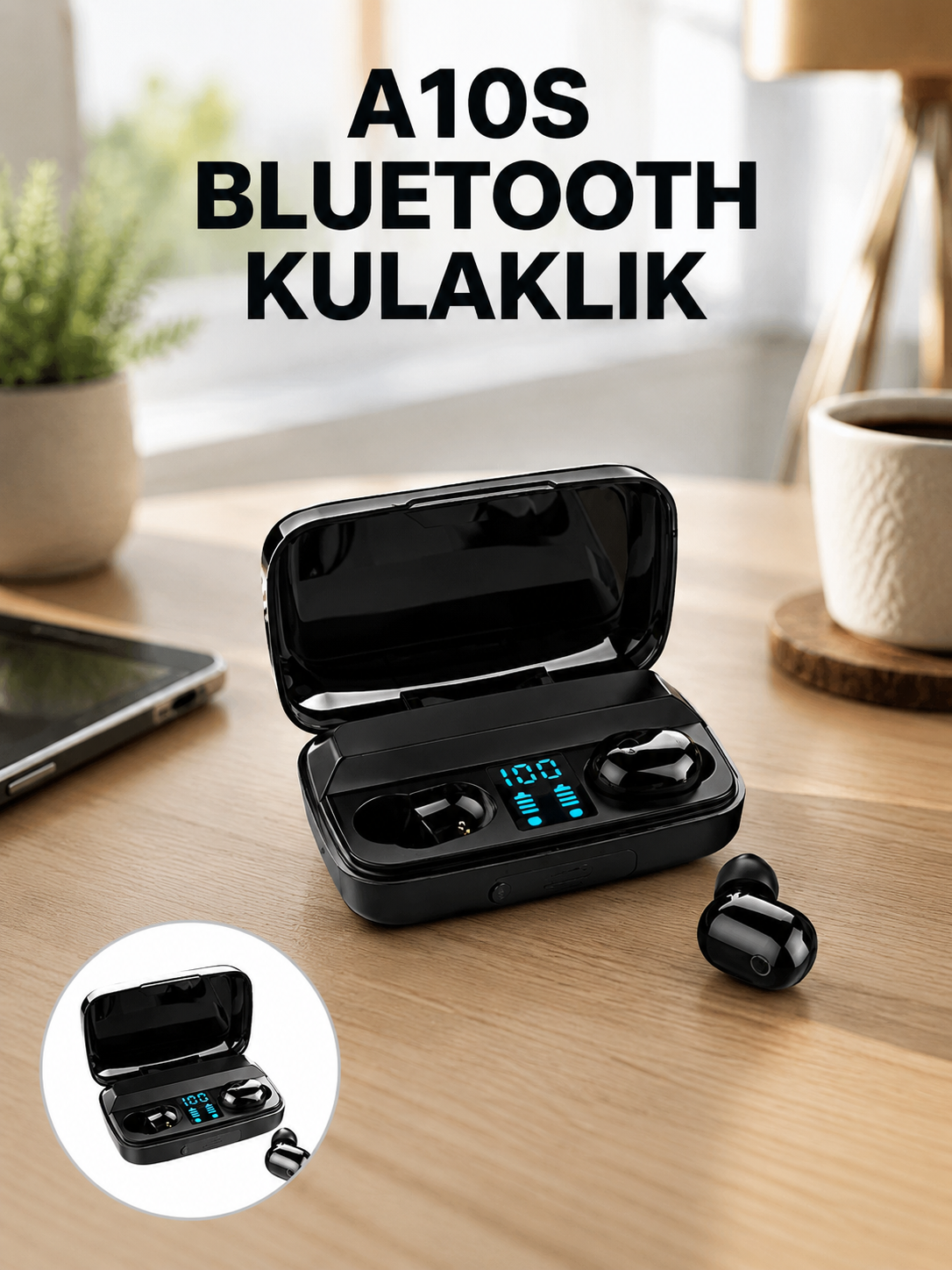 TWS A10s Bluetooth 5.0 Kulaklık – Yüksek Ses Kalitesi, Ergonomik, Uzun Pil Ömürlü - Lisinya TWS A10s Bluetooth 5.0 Kulaklık – Yüksek Ses Kalitesi, Ergonomik, Uzun Pil Ömürlü - Lisinya
