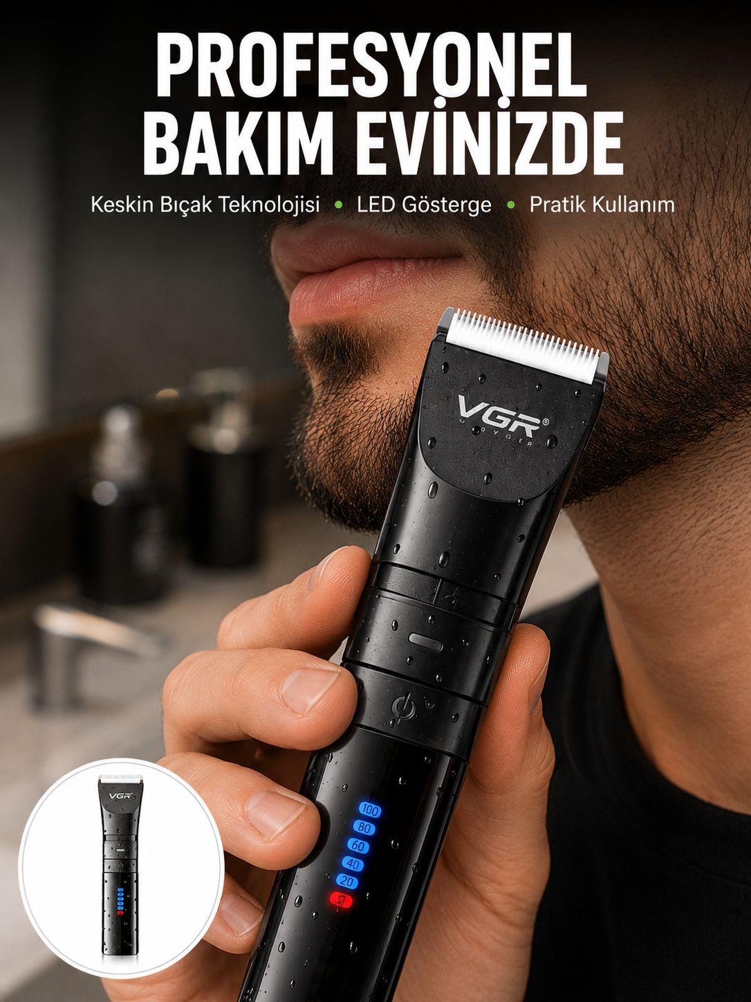 Şarjlı Tıraş Makinesi –Dijital Ekranlı, Hızlı Şarjlı, Profesyonel Kesim Seti - Lisinya Şarjlı Tıraş Makinesi –Dijital Ekranlı, Hızlı Şarjlı, Profesyonel Kesim Seti - Lisinya